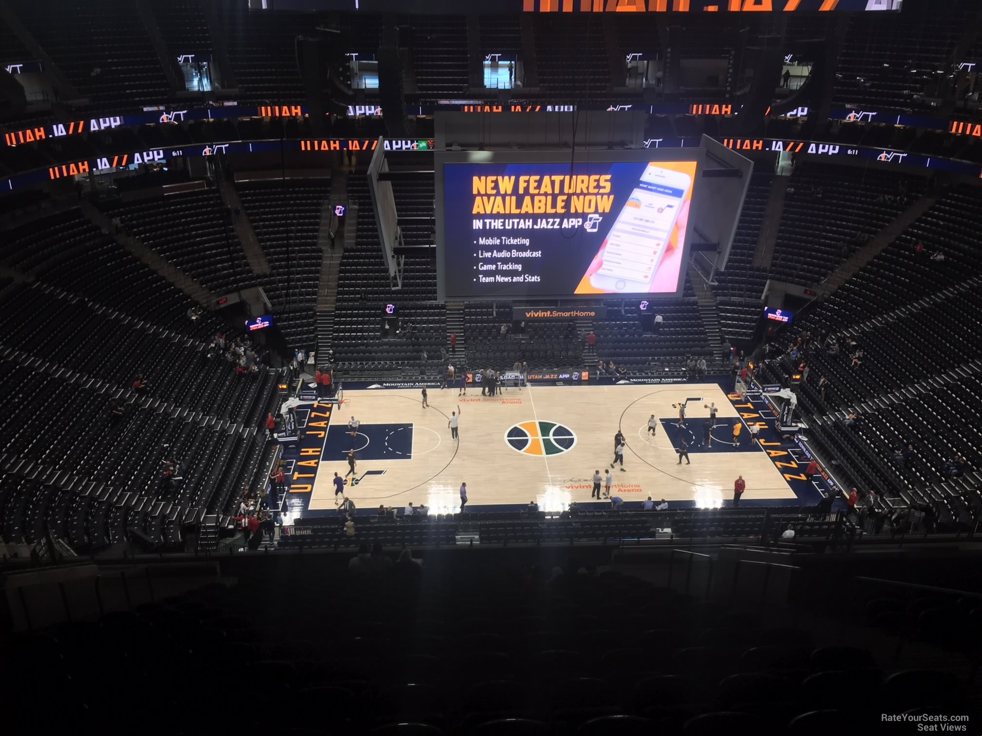section 113, row 12 seat view  for basketball - delta center