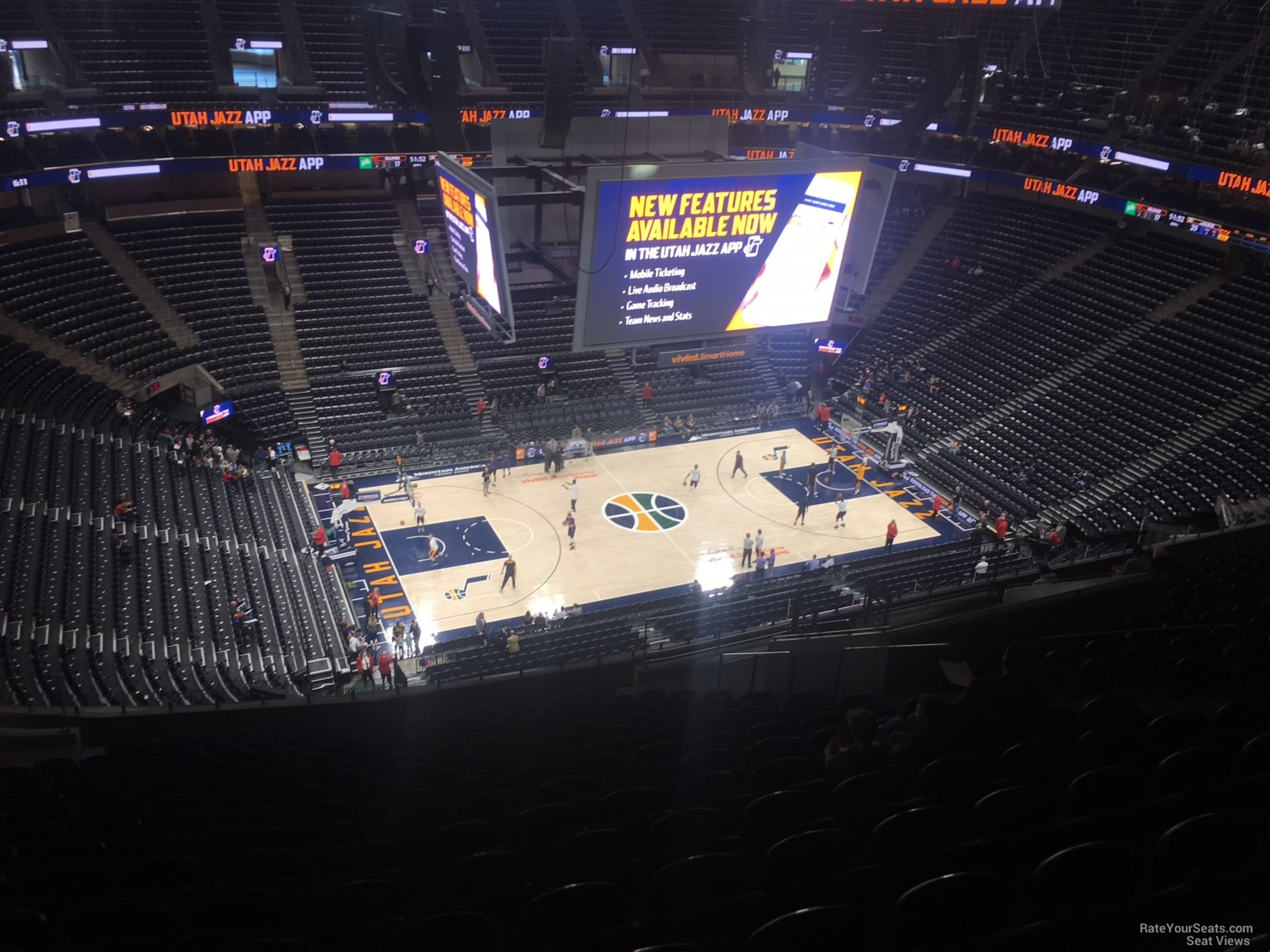 section 115, row 12 seat view  for basketball - delta center