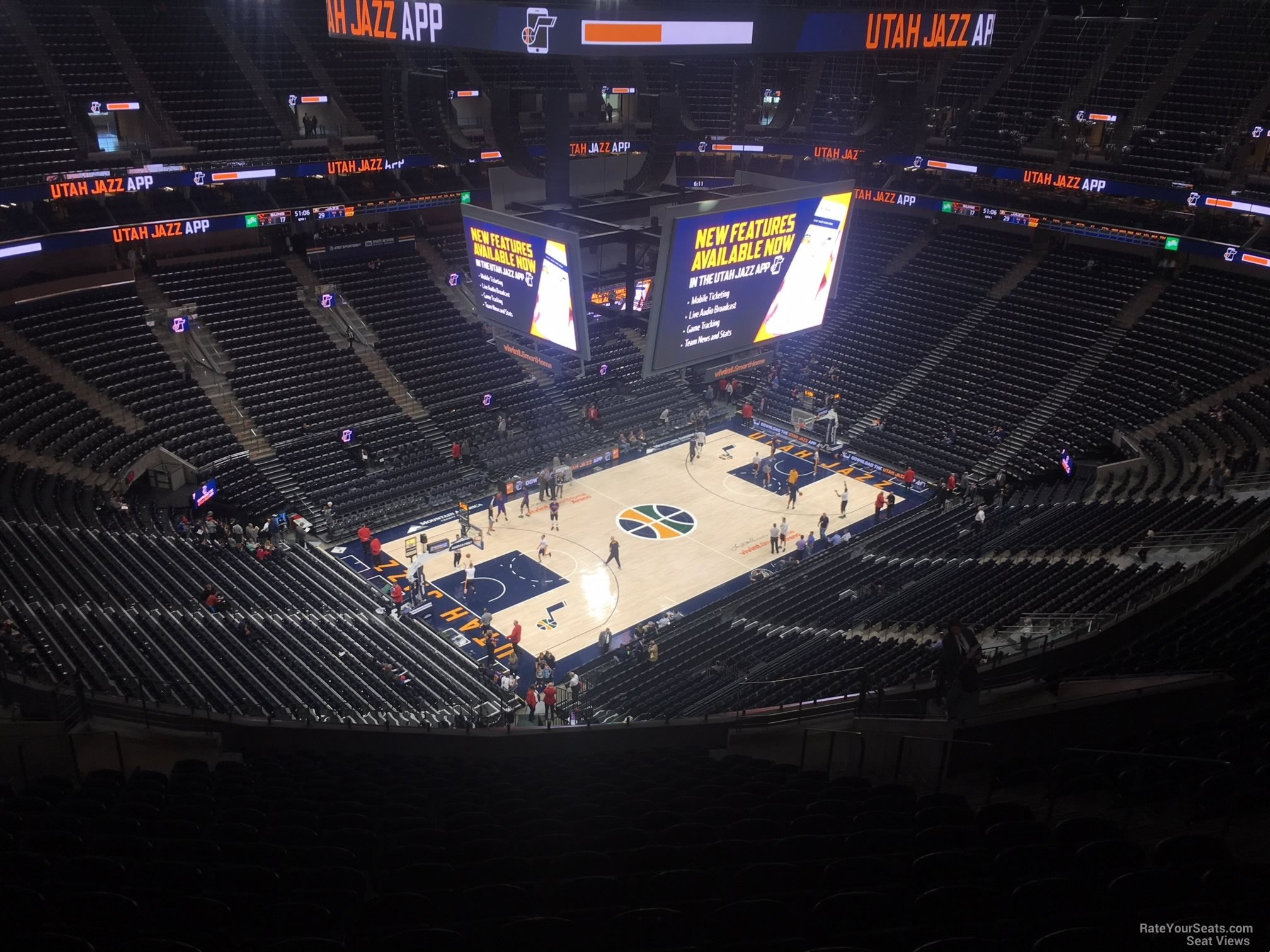 section 117, row 12 seat view  for basketball - delta center