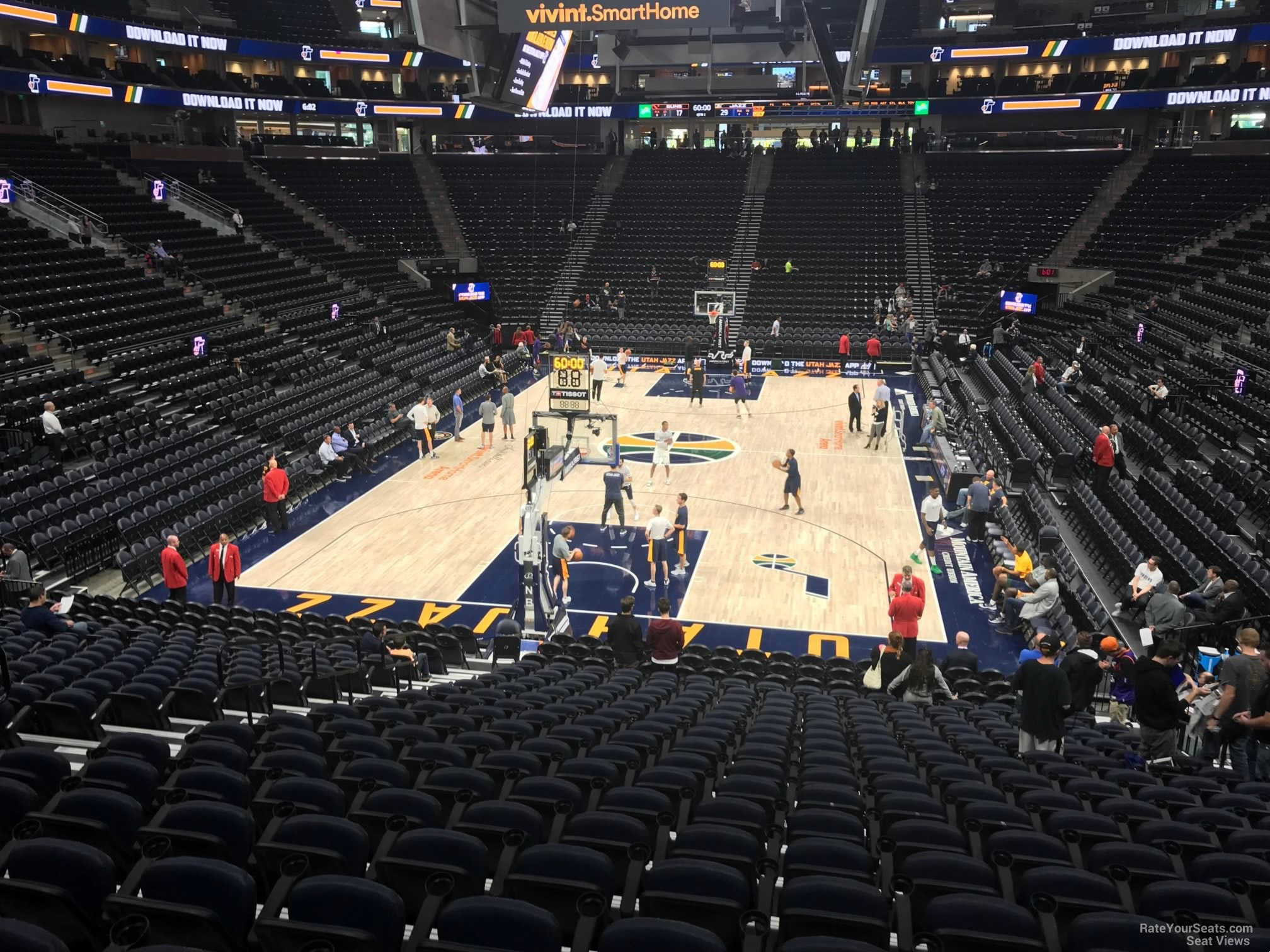 section 12, row 20 seat view  for basketball - delta center