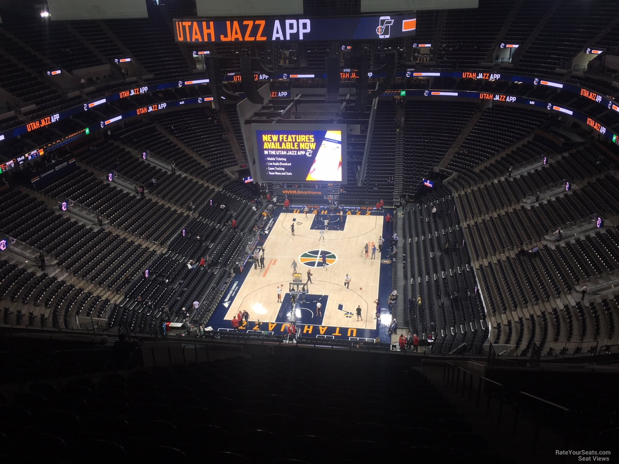 section 121, row 12 seat view  for basketball - delta center
