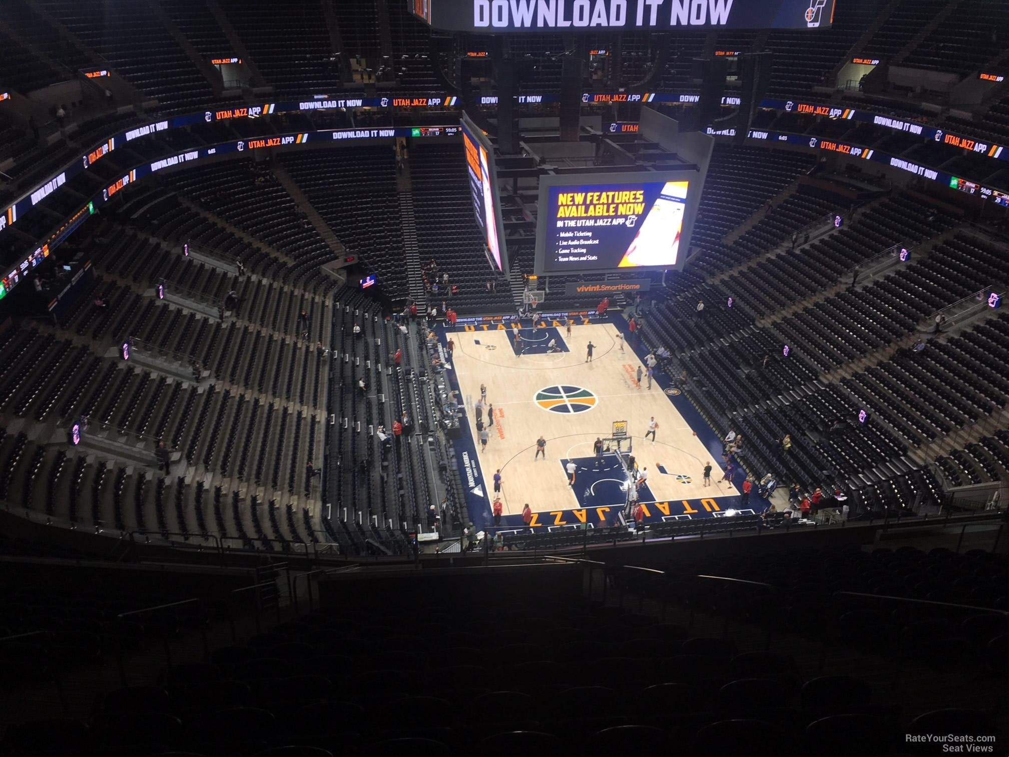 section 124, row 12 seat view  for basketball - delta center