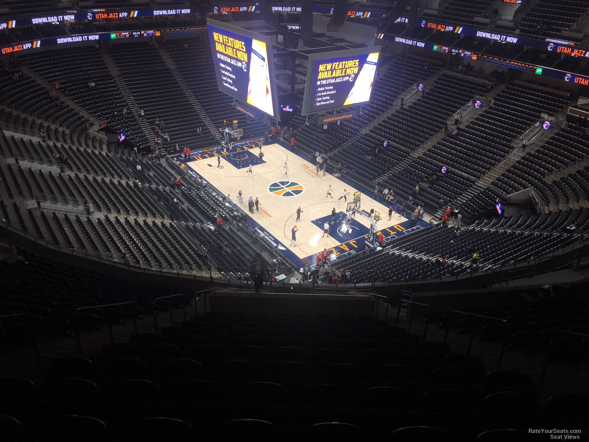 section 126, row 12 seat view  for basketball - delta center