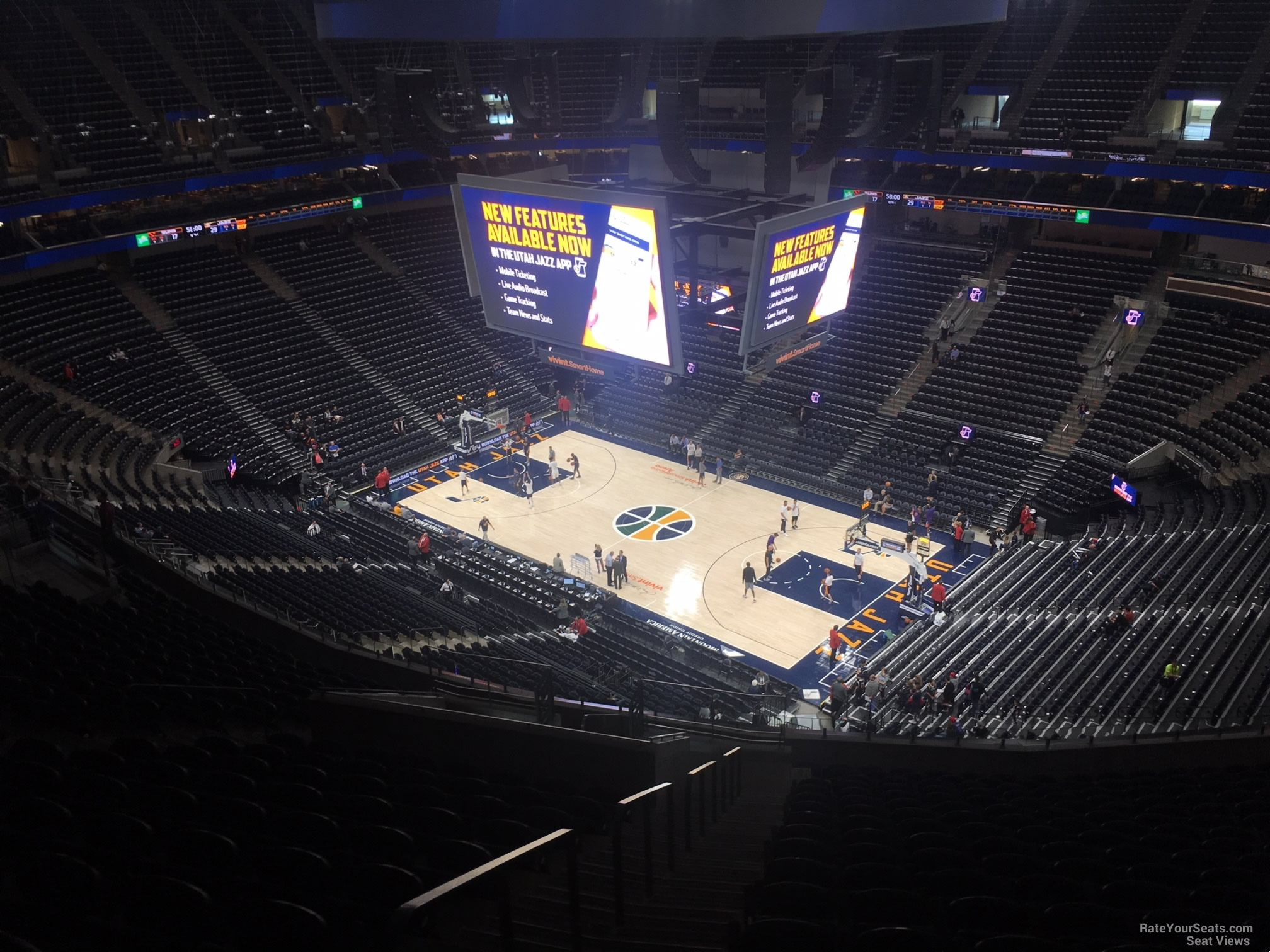 section 127, row 12 seat view  for basketball - delta center
