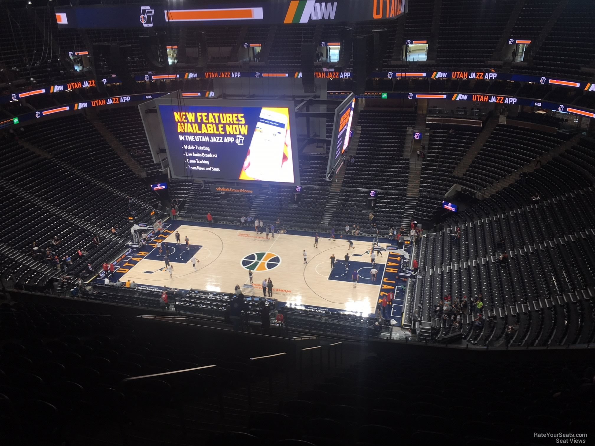 section 129, row 12 seat view  for basketball - delta center