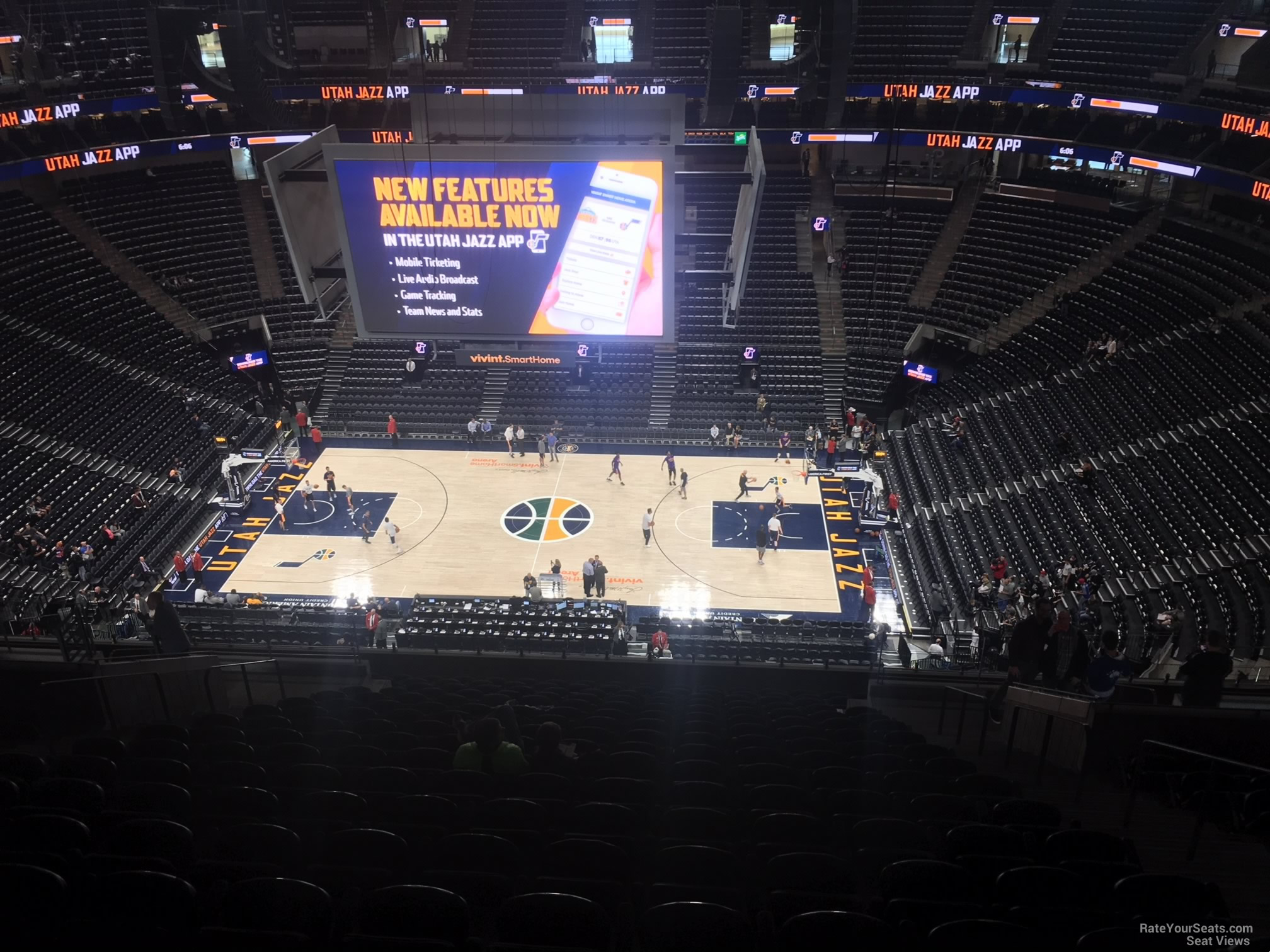 section 131, row 12 seat view  for basketball - delta center