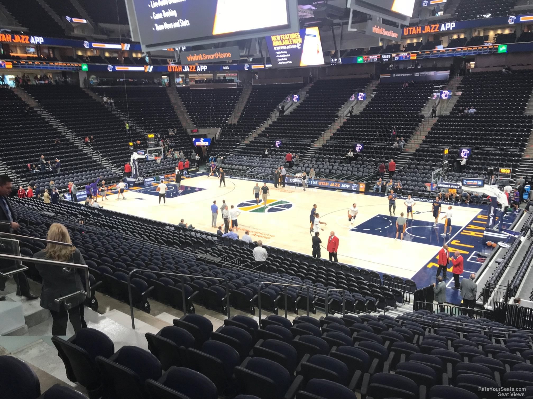 section 16, row 20 seat view  for basketball - delta center