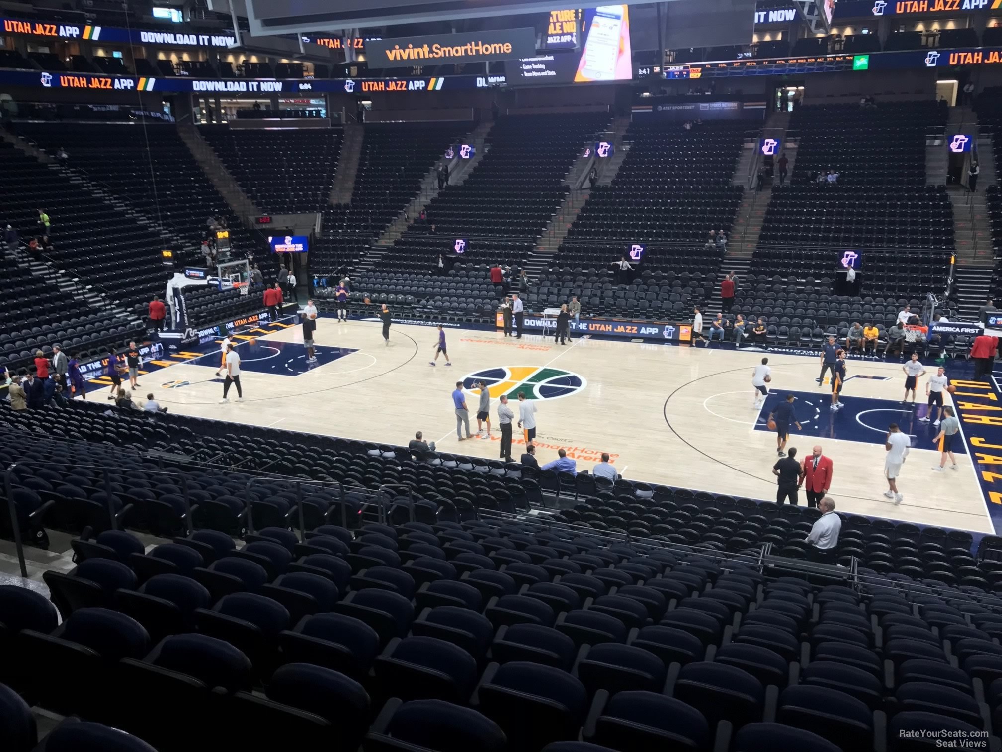 section 17, row 20 seat view  for basketball - delta center