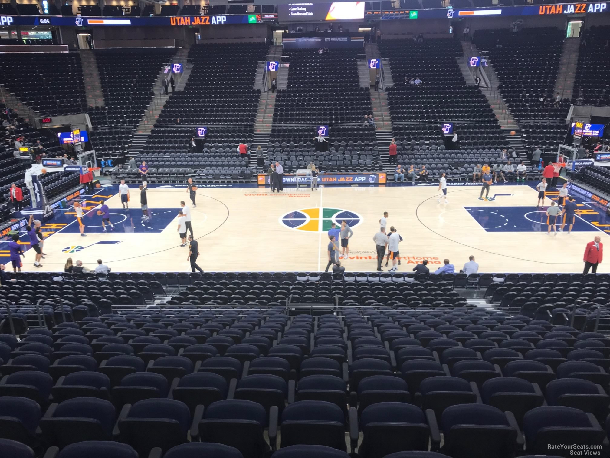 section 18, row 20 seat view  for basketball - delta center