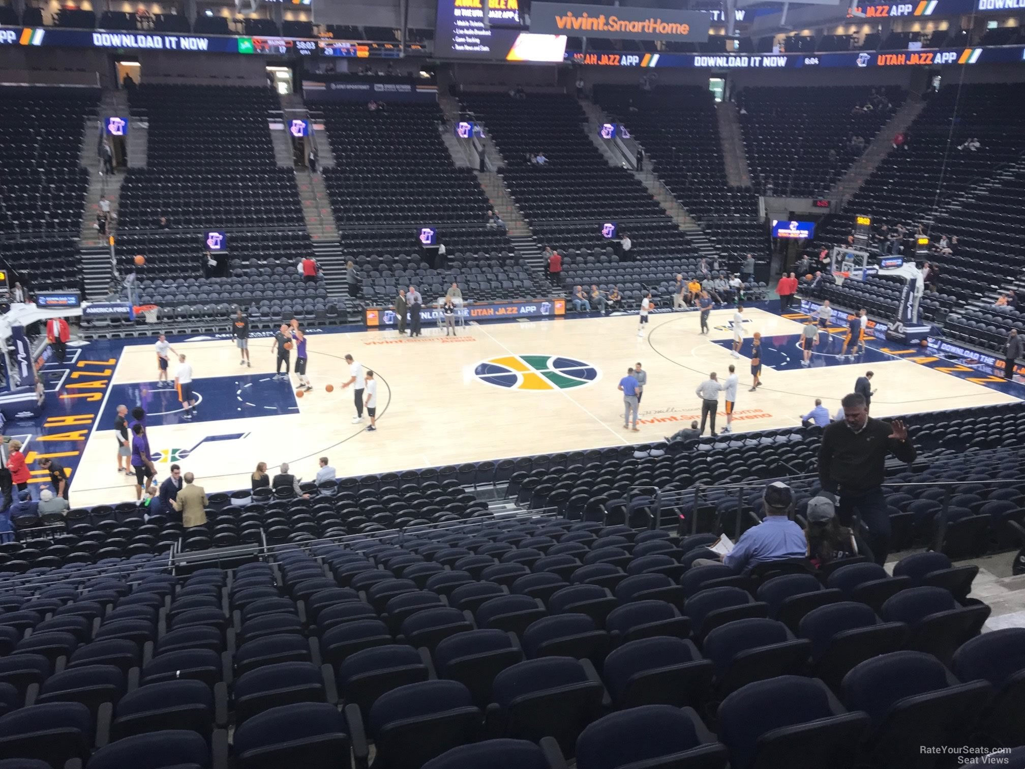 section 19, row 20 seat view  for basketball - delta center