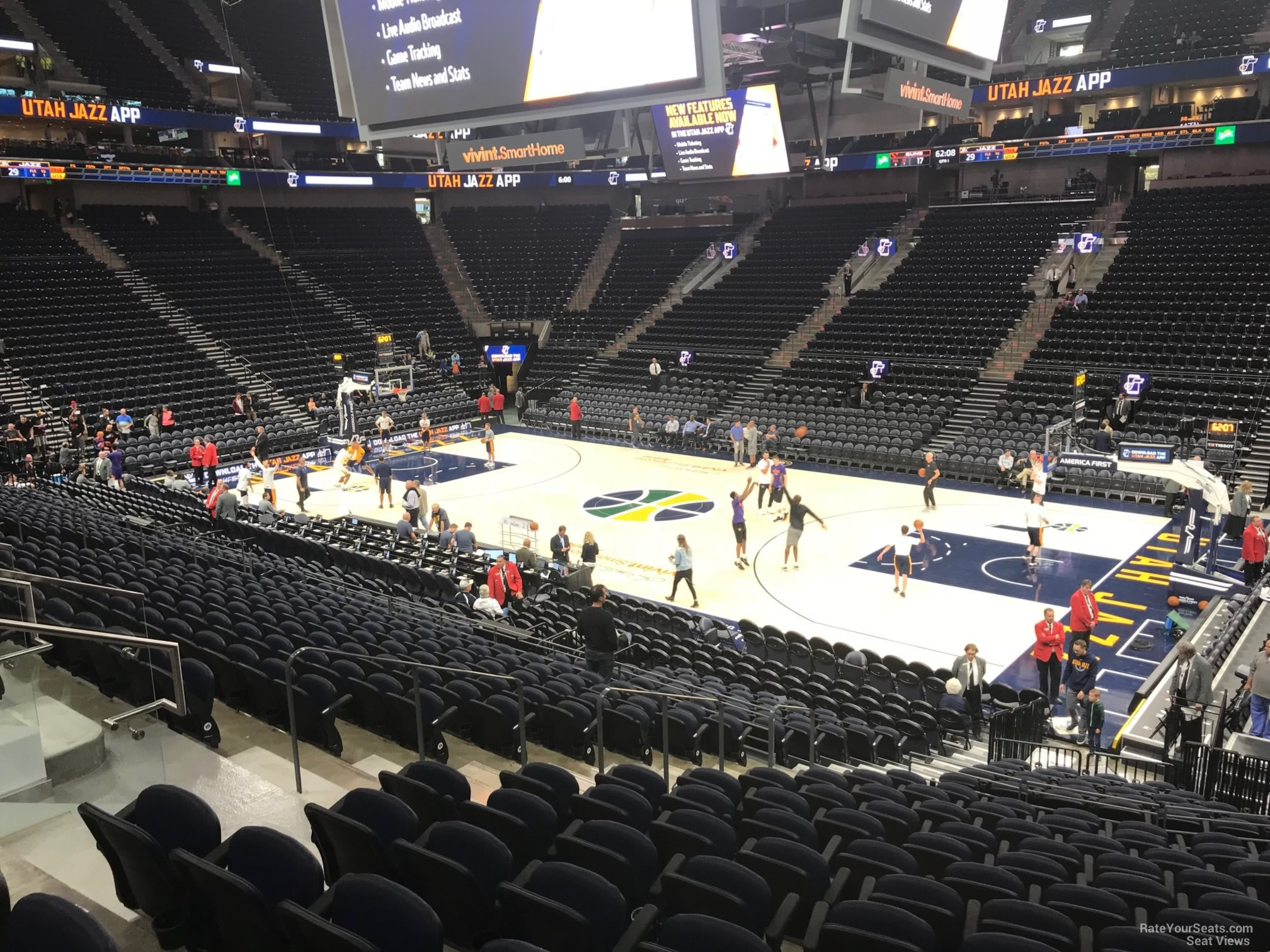section 5, row 20 seat view  for basketball - delta center