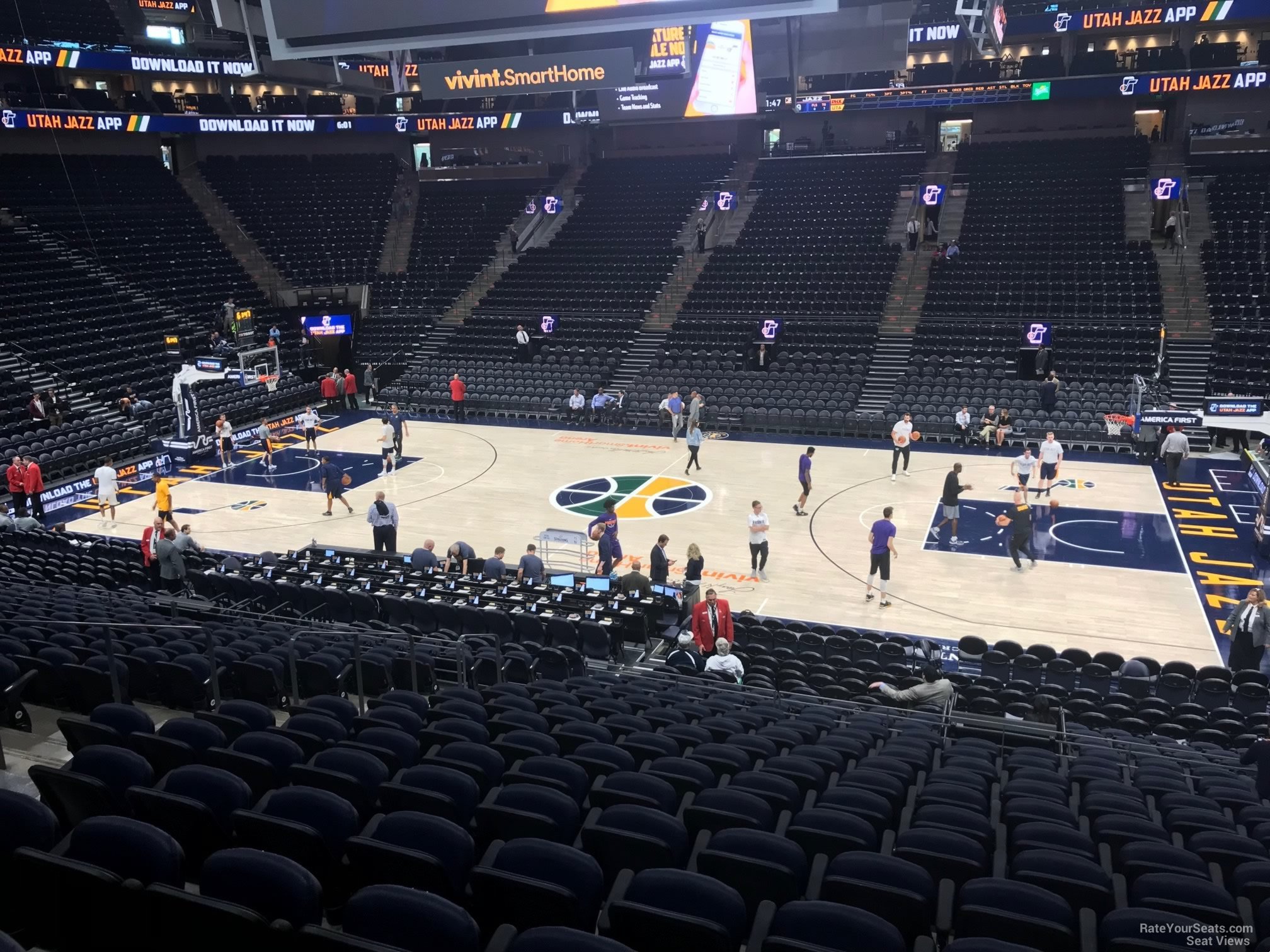 section 6, row 20 seat view  for basketball - delta center