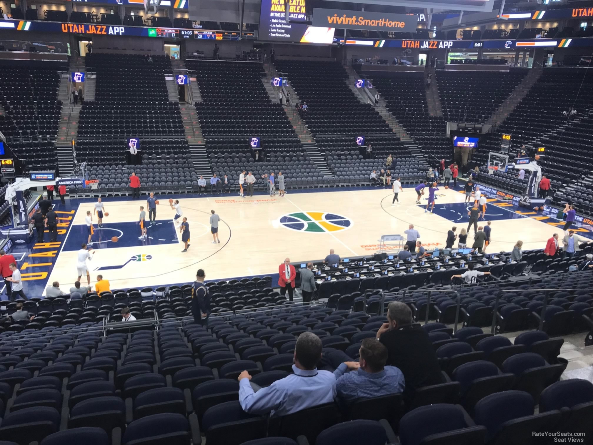 section 8, row 20 seat view  for basketball - delta center