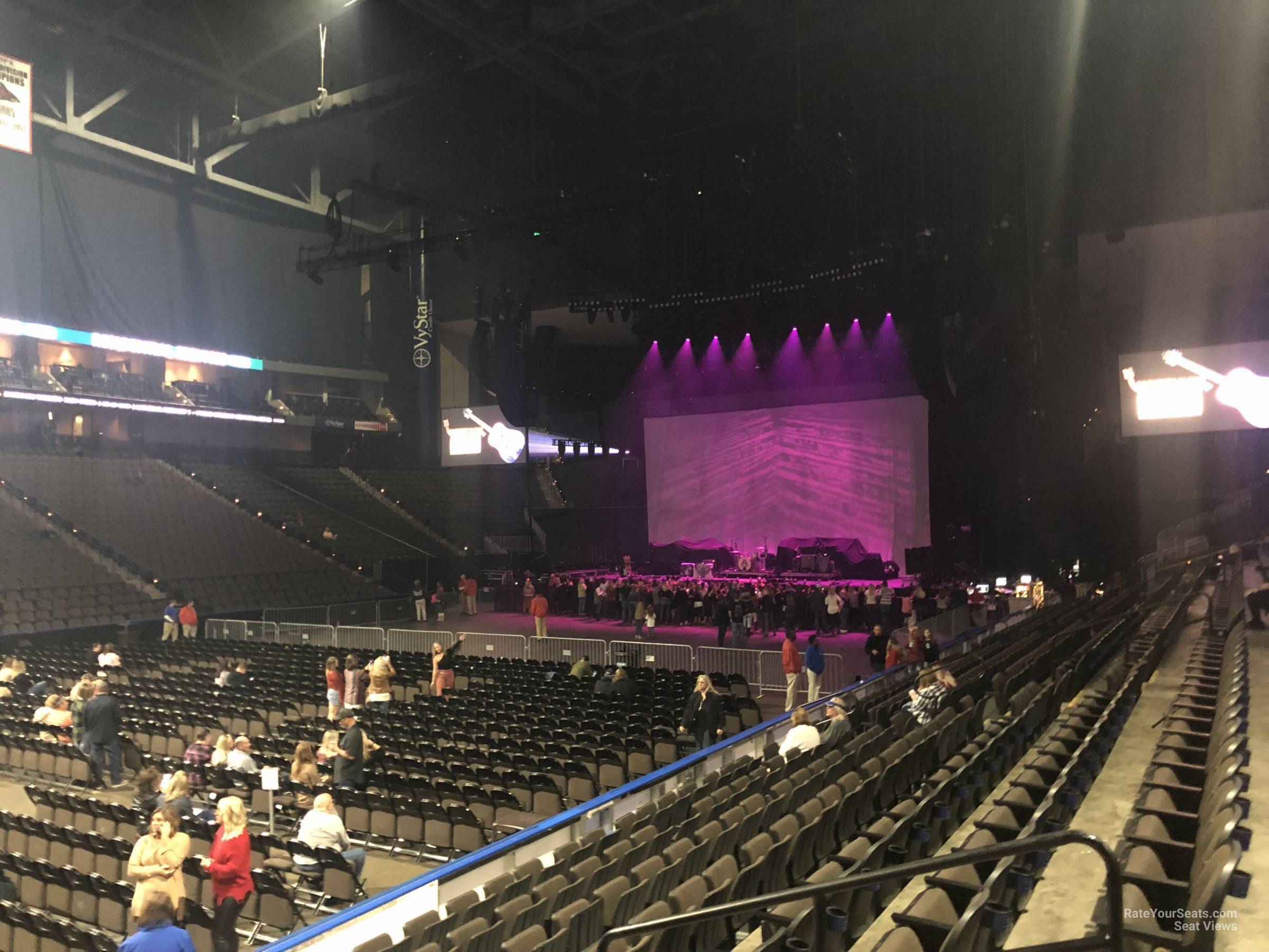 Vystar Veterans Memorial Arena Section 105 Concert Seating ...