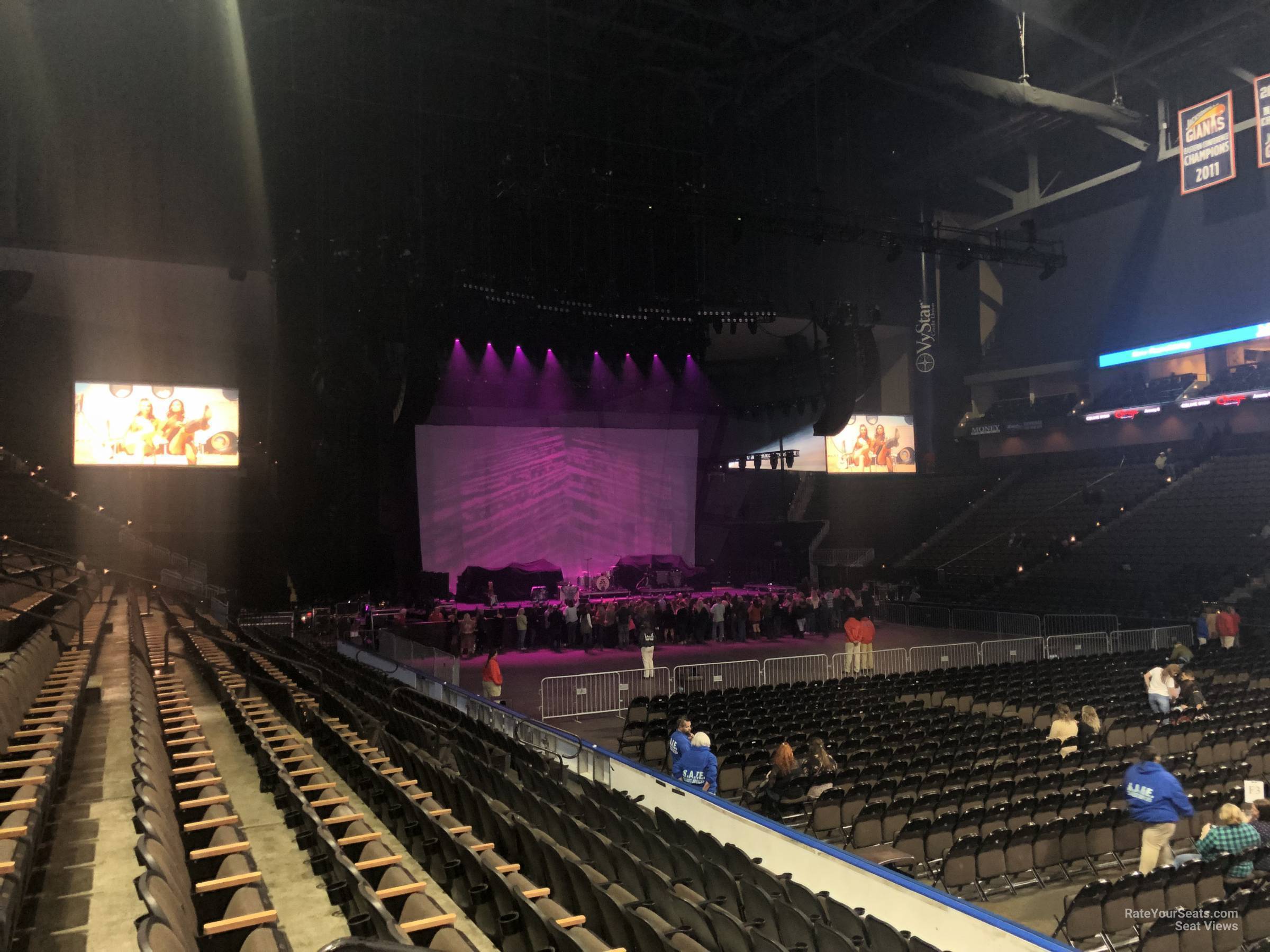 Vystar Veterans Memorial Arena Section 112 Concert Seating ...