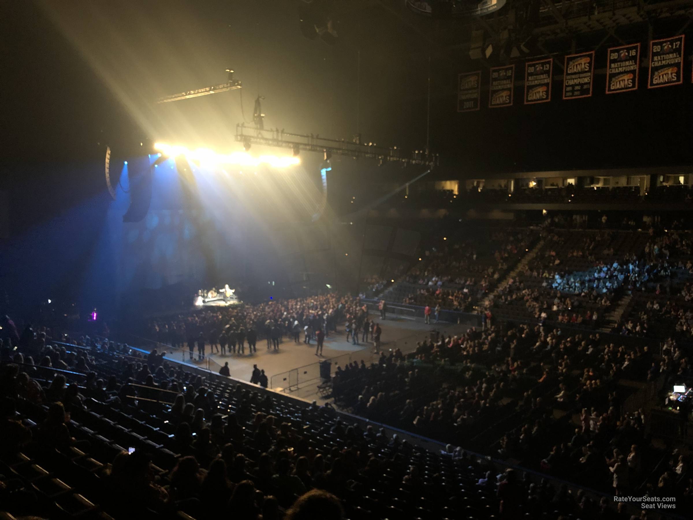 section 112, row v seat view  for concert - vystar veterans memorial arena