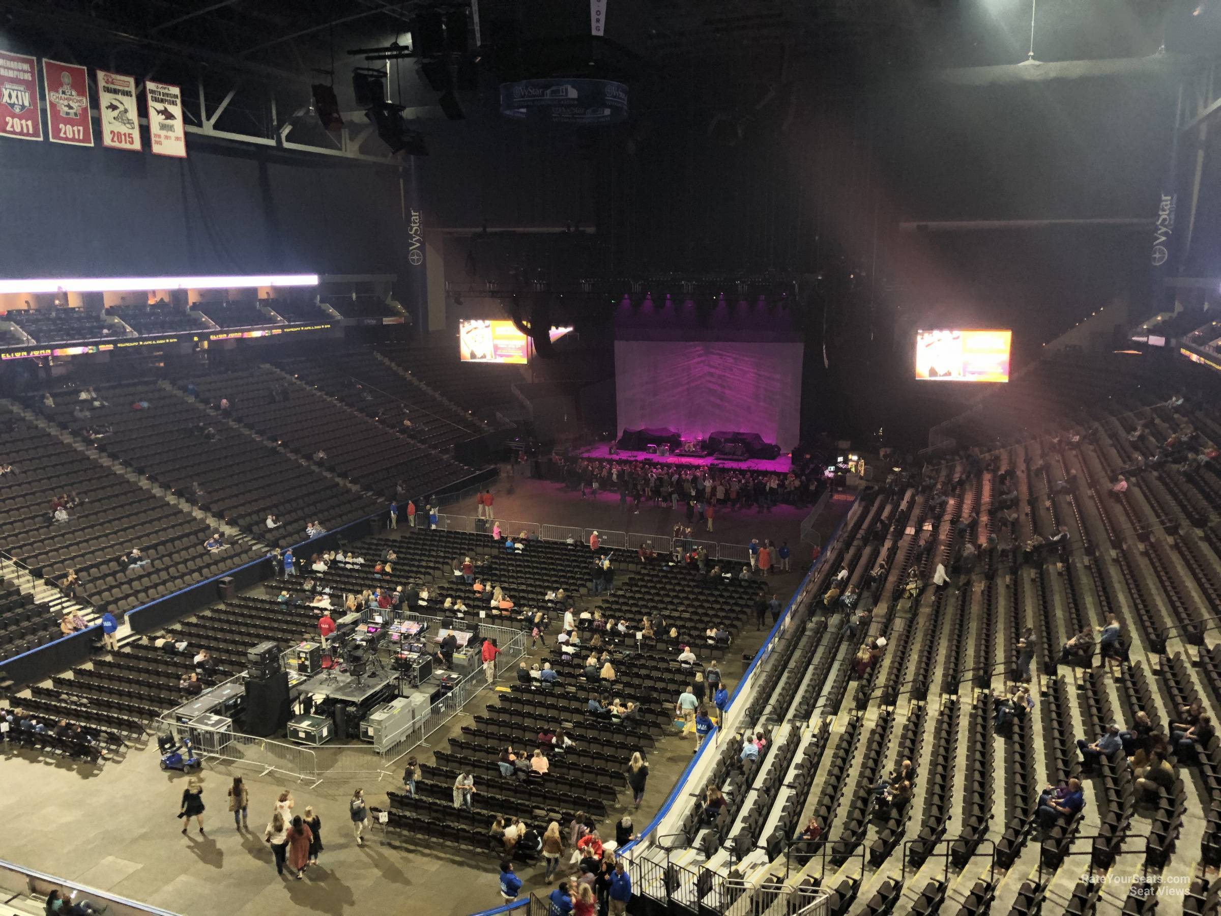 Vystar Veterans Memorial Arena Section 309 Concert Seating ...