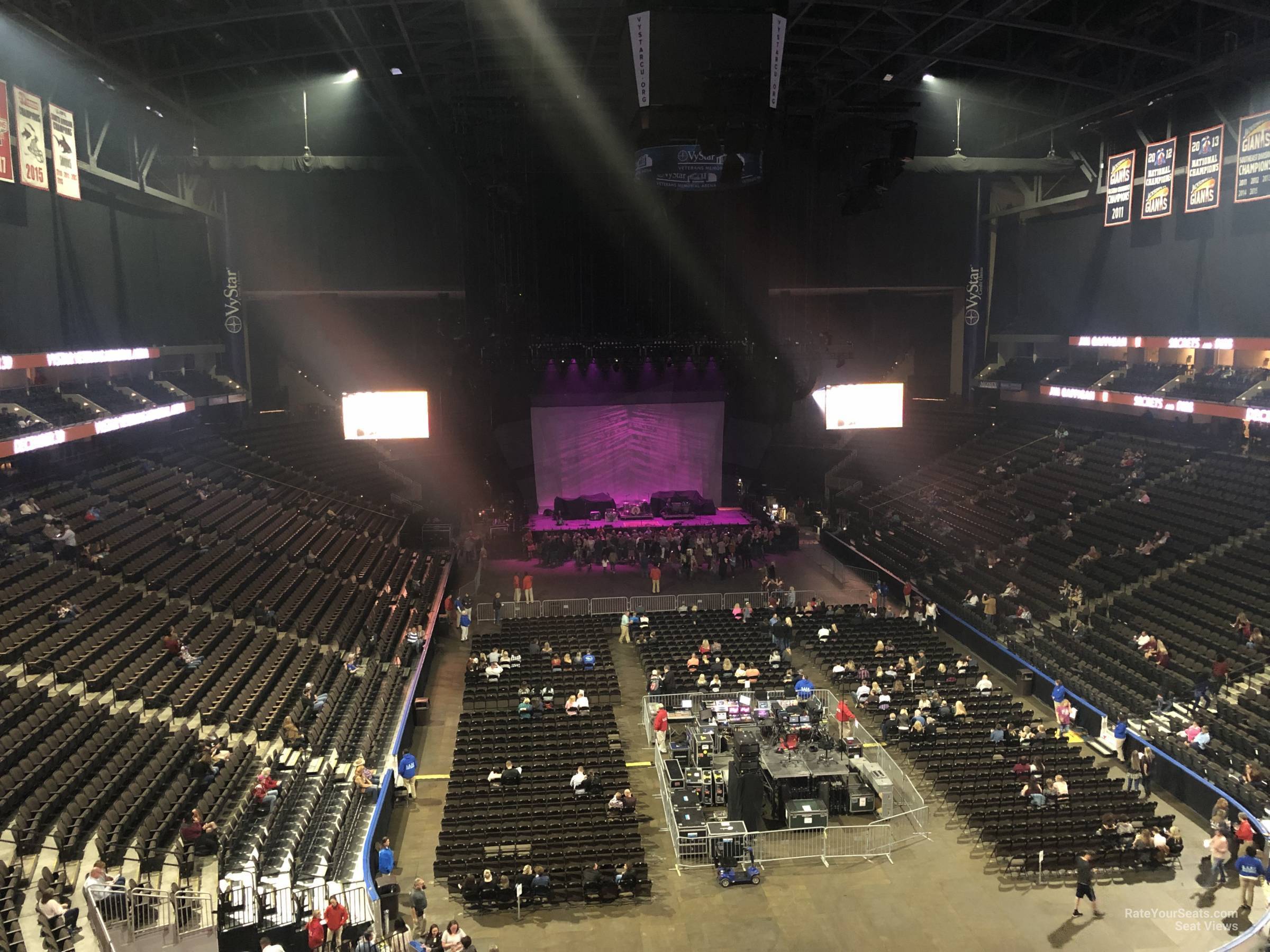 Vystar Veterans Memorial Arena Section 313 Concert Seating ...