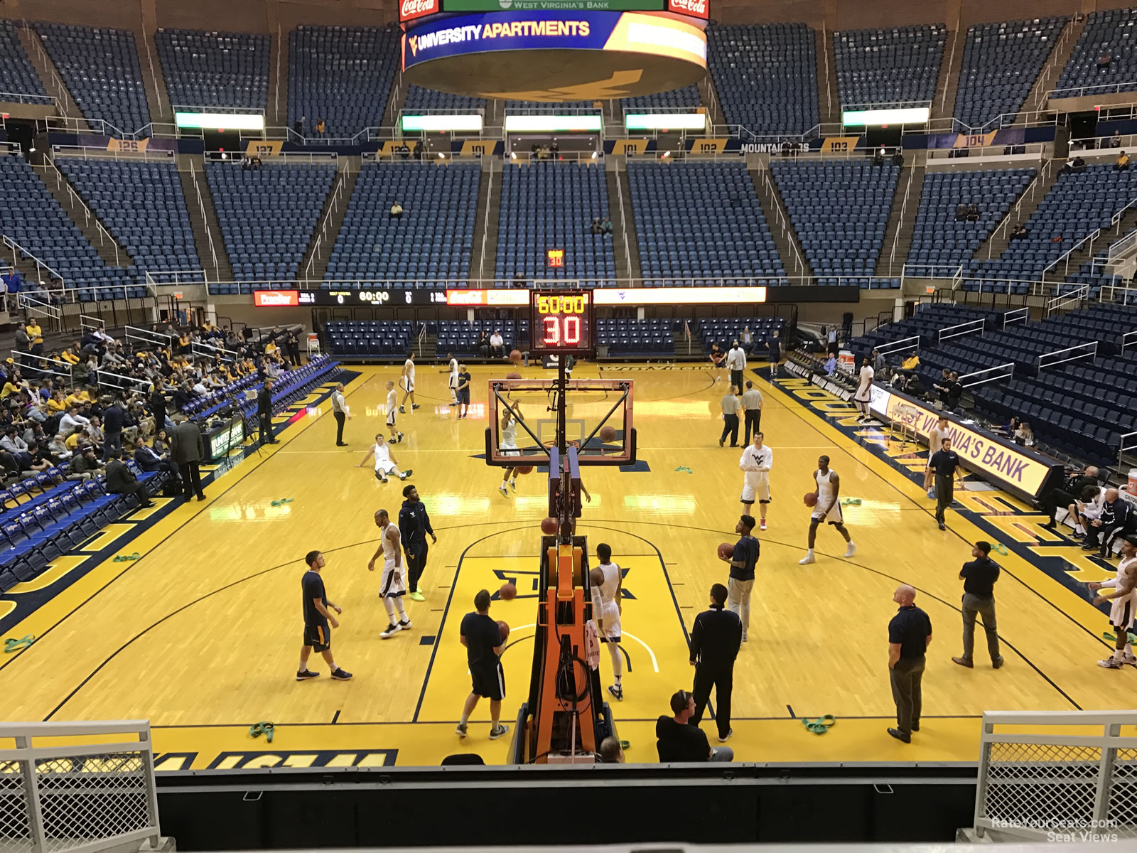 West Virginia Basketball Arena Seating Chart