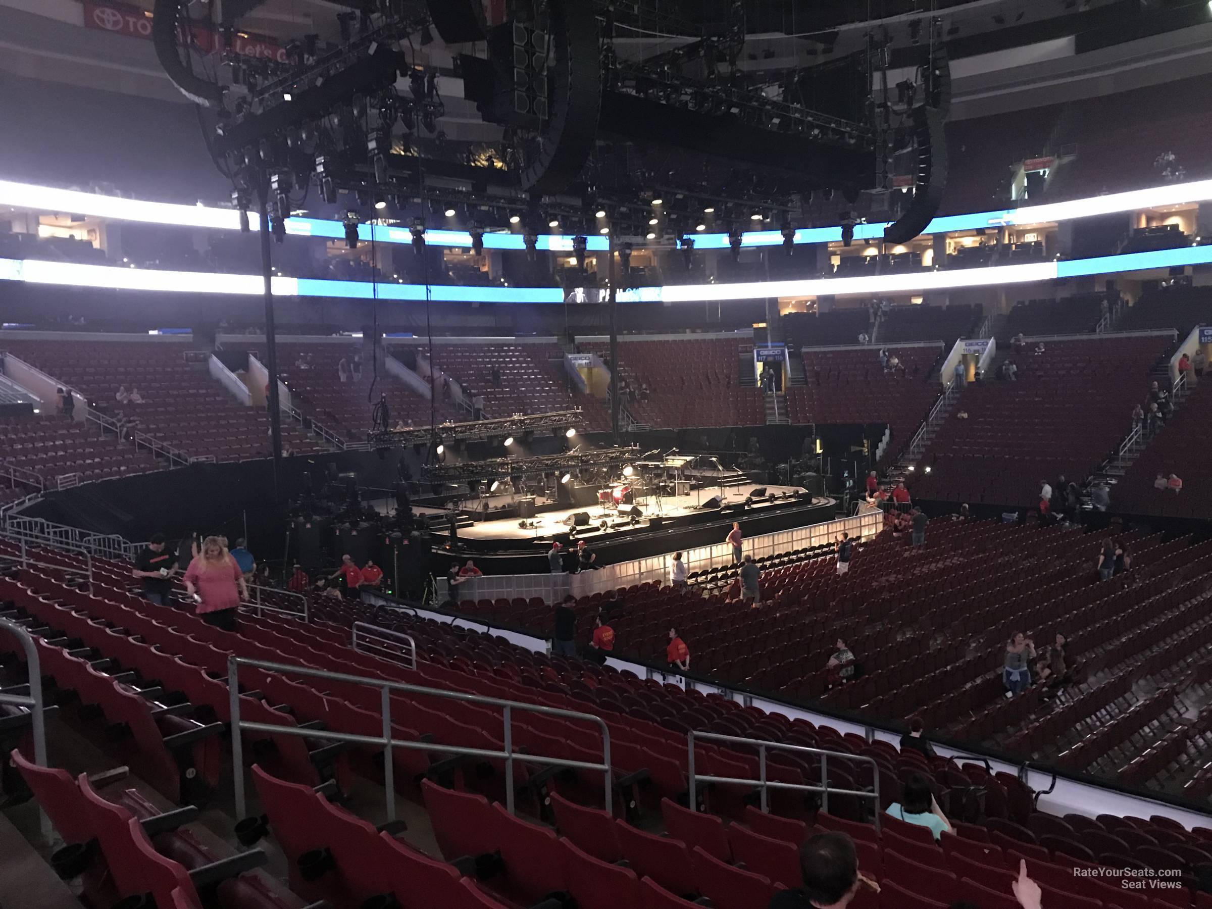 section 101, row 17 seat view  for concert - wells fargo center