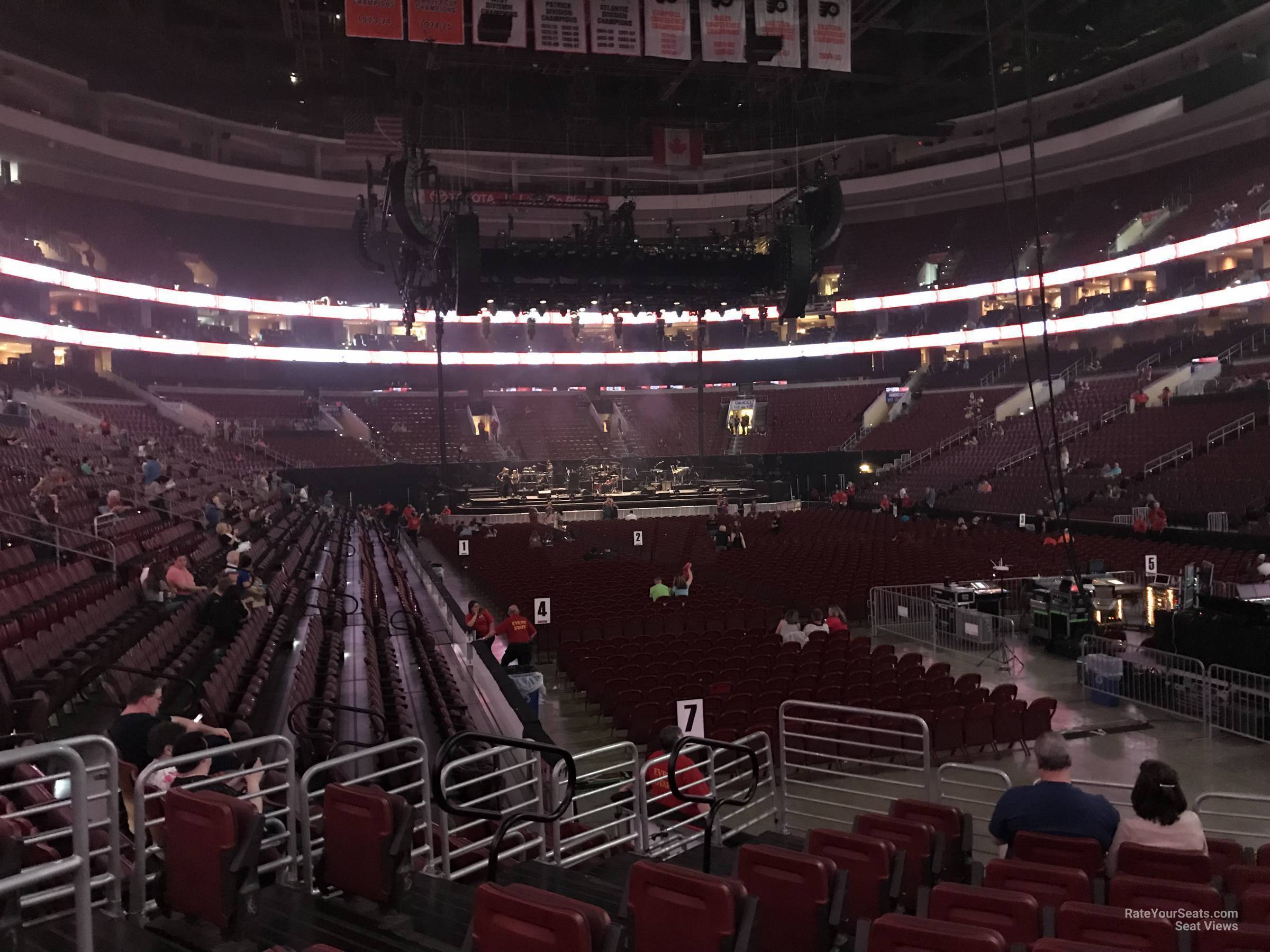 section 105, row 8 seat view  for concert - wells fargo center