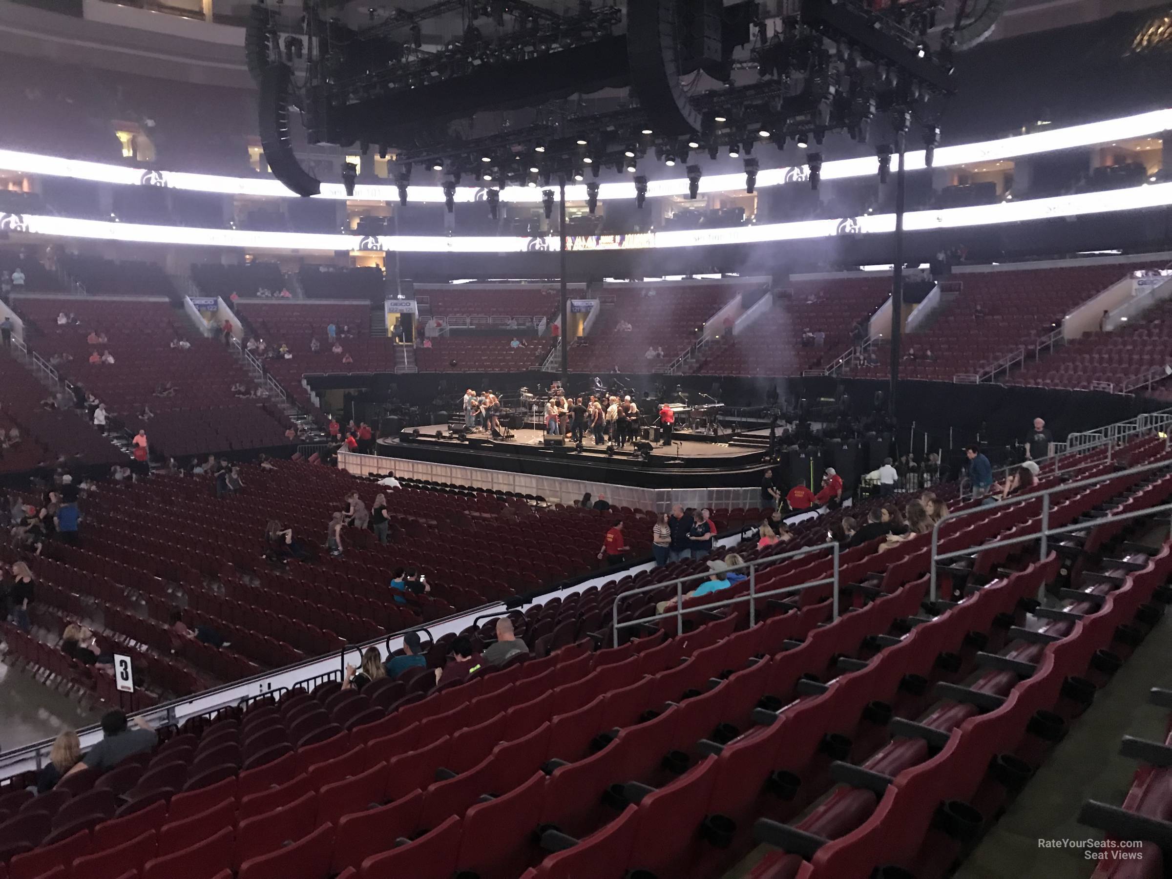 section 112, row 17 seat view  for concert - wells fargo center