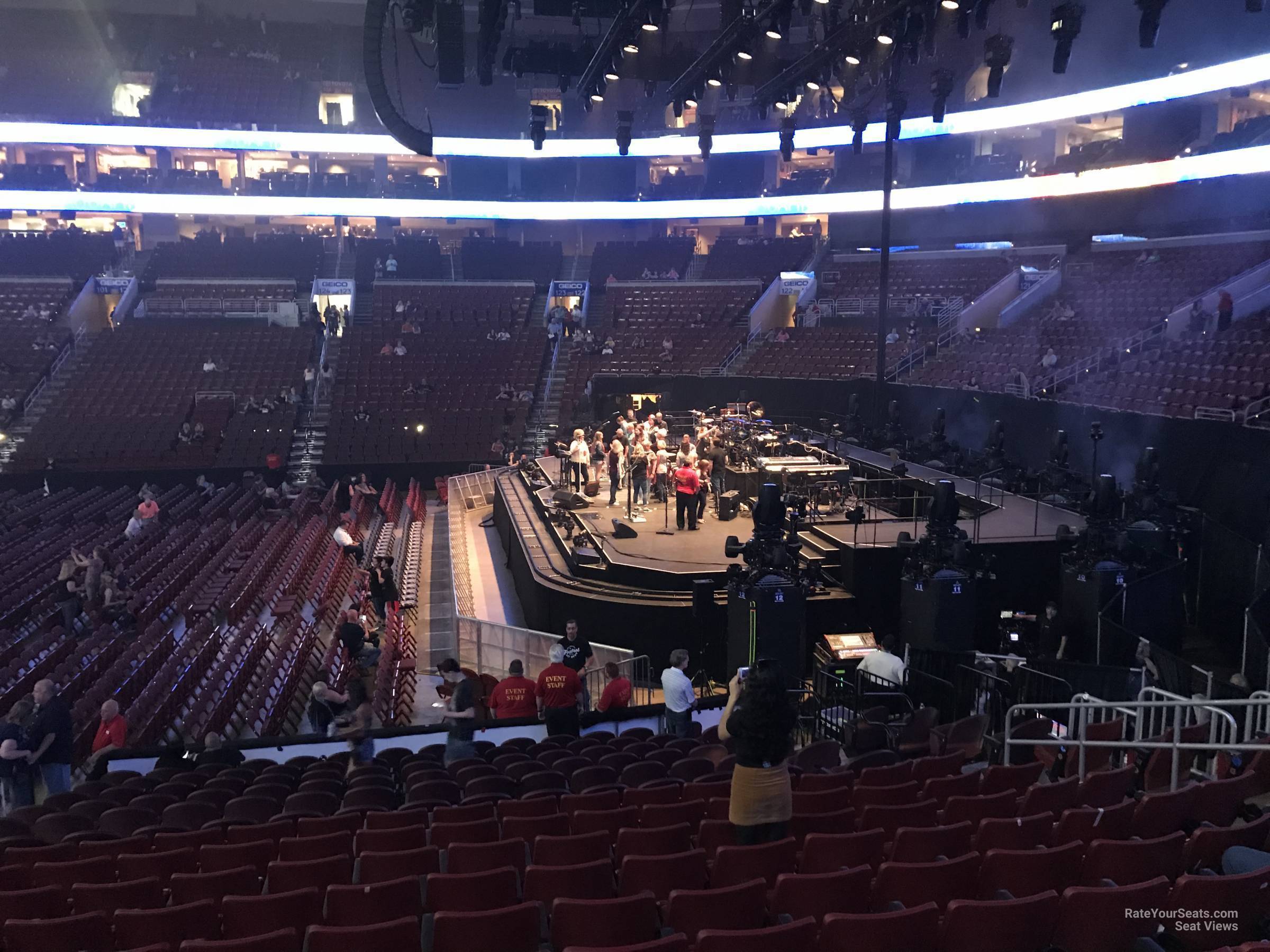 section 115, row 17 seat view  for concert - wells fargo center