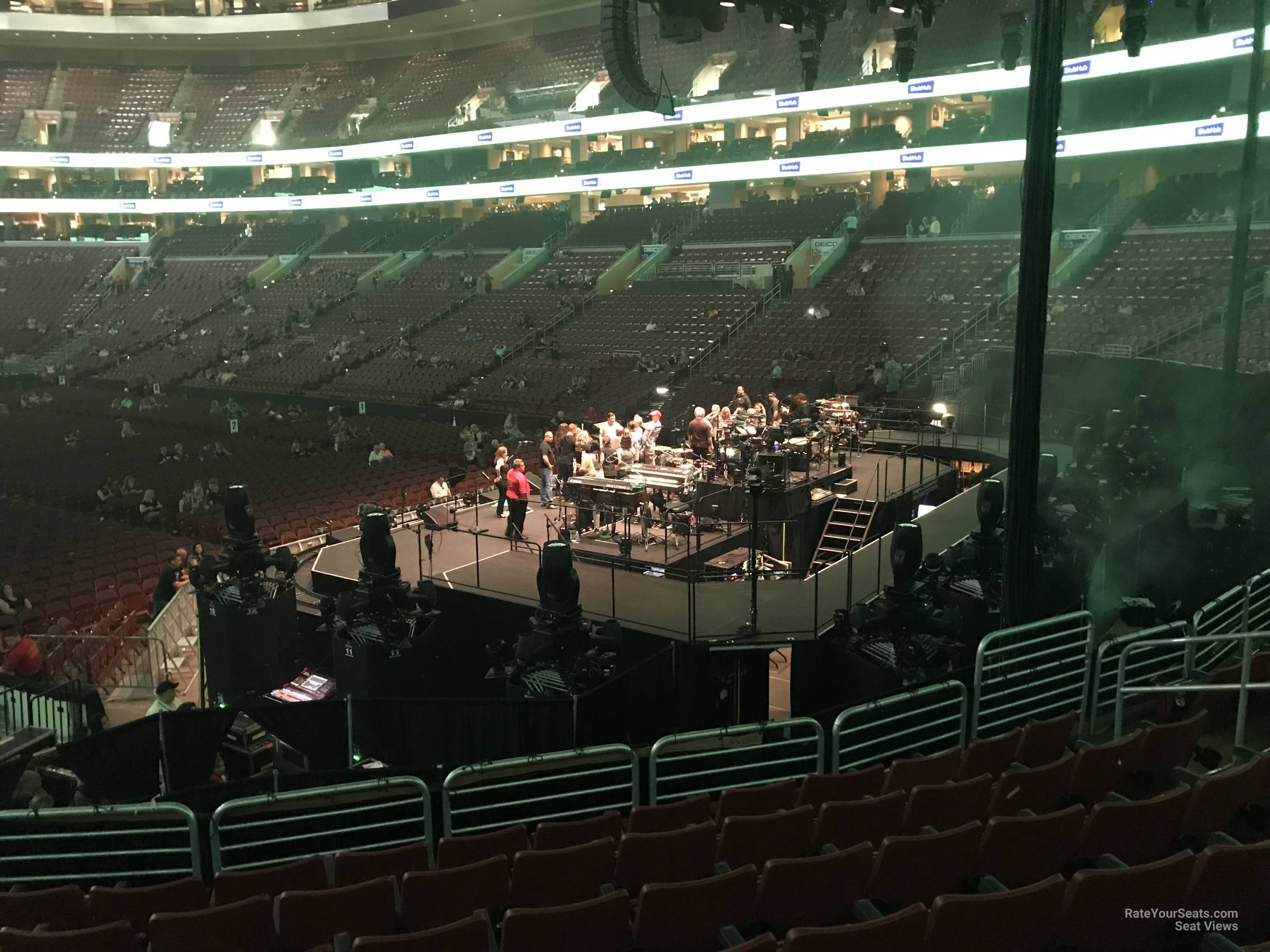 section 117, row 17 seat view  for concert - wells fargo center