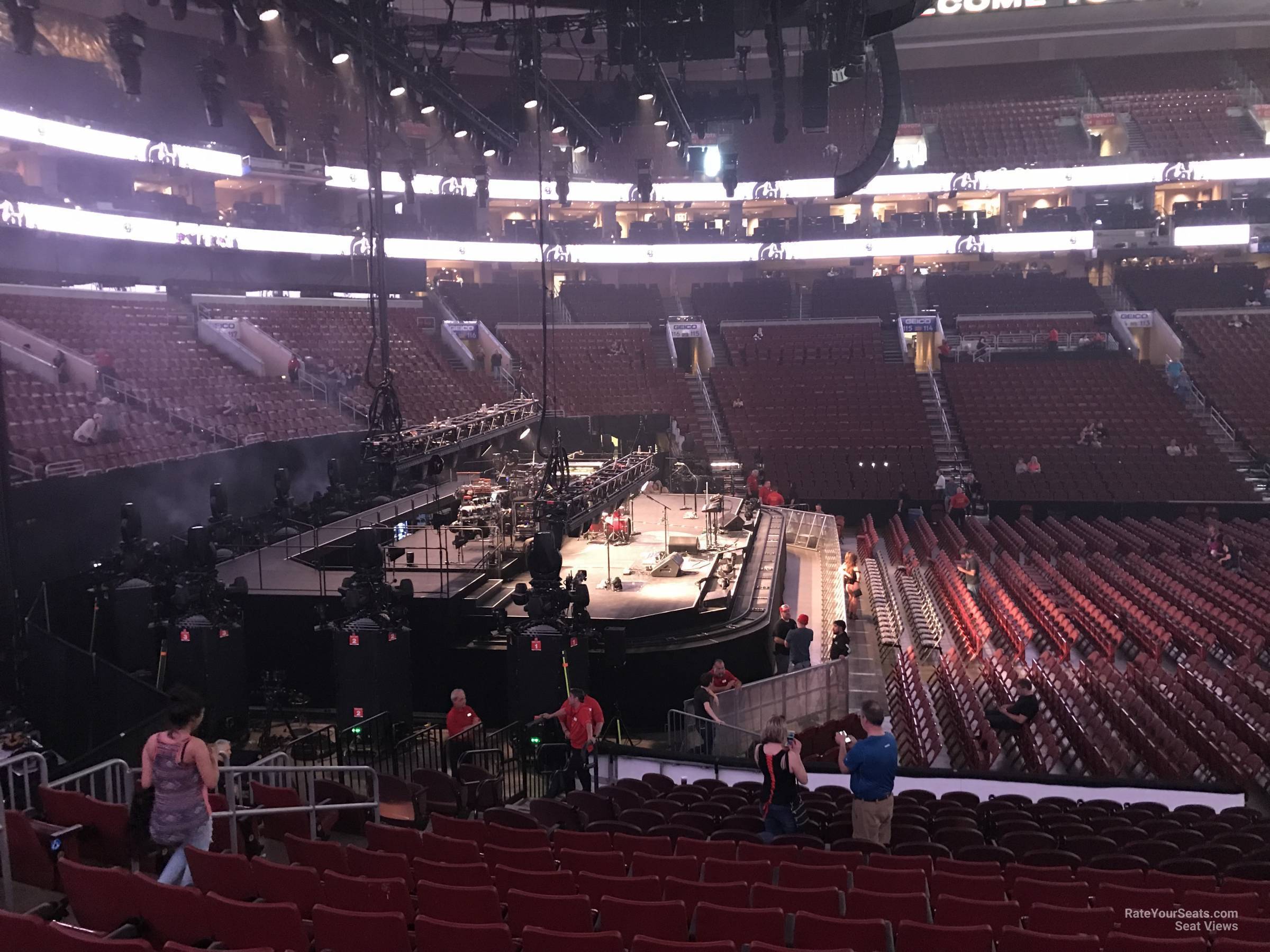 section 123, row 17 seat view  for concert - wells fargo center