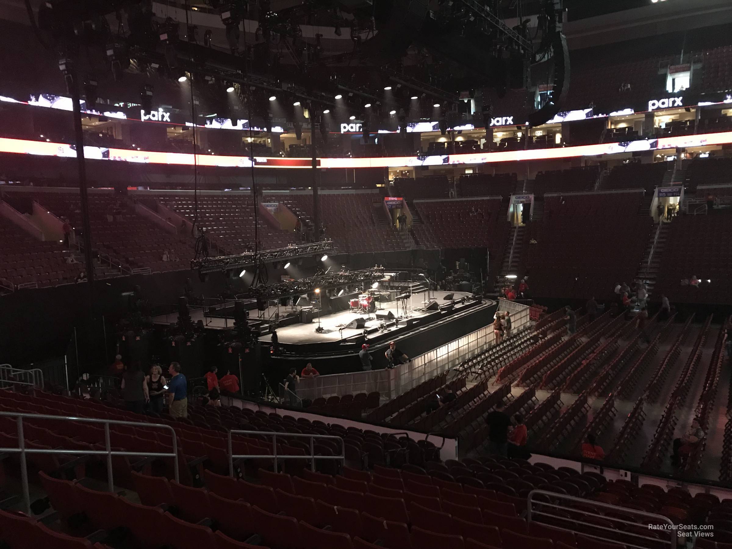 section 124, row 17 seat view  for concert - wells fargo center