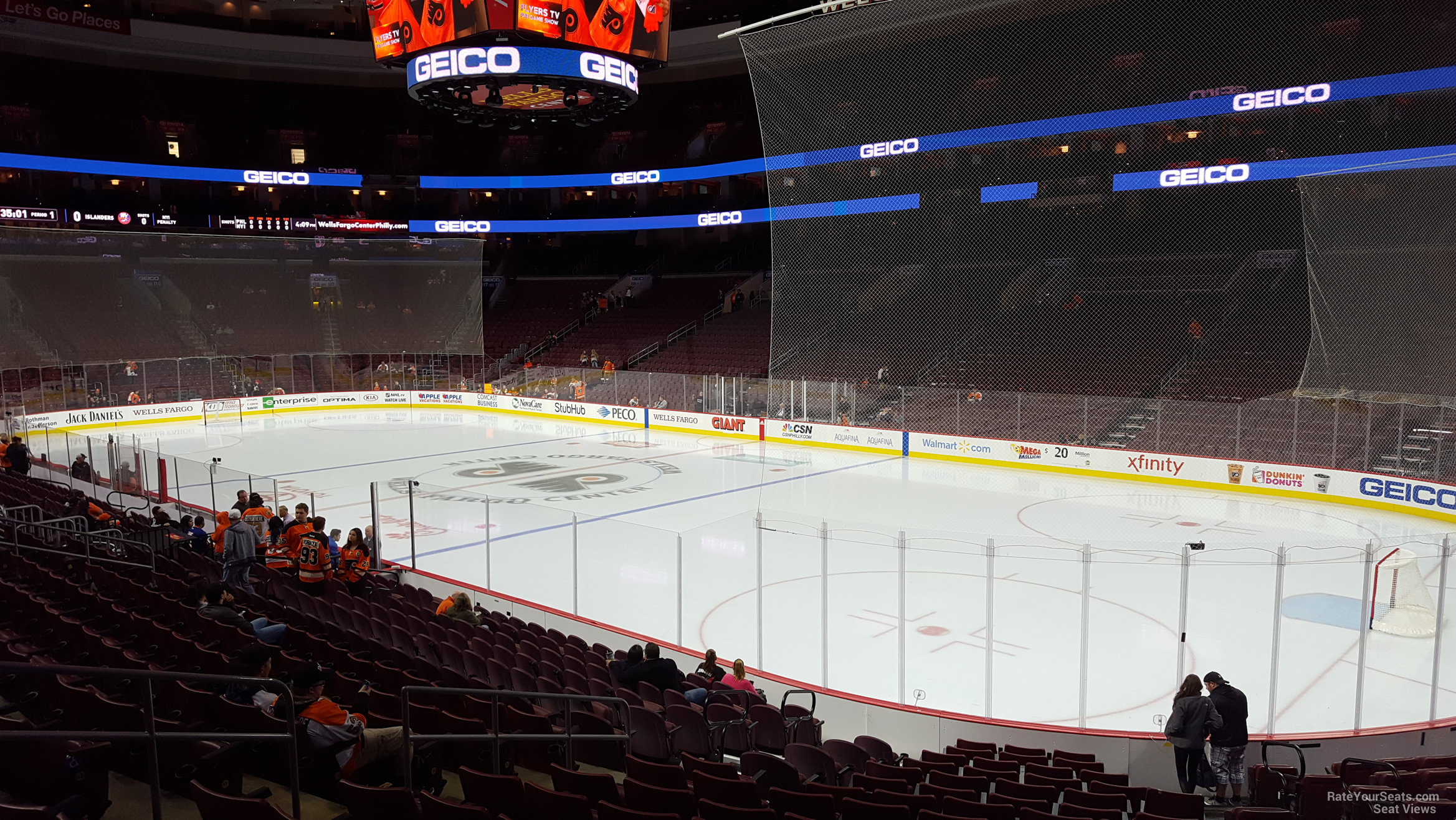 section 104, row 17 seat view  for hockey - wells fargo center