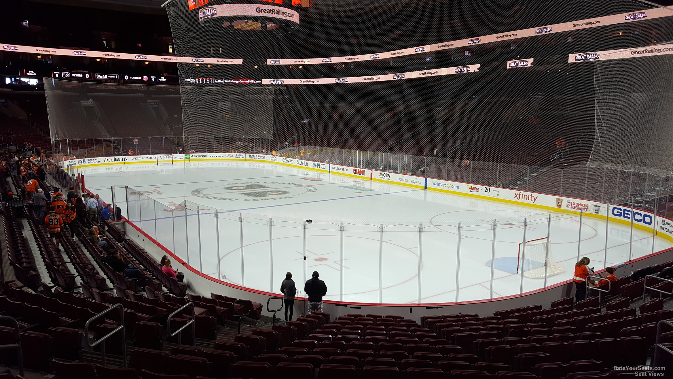 section 105, row 17 seat view  for hockey - wells fargo center