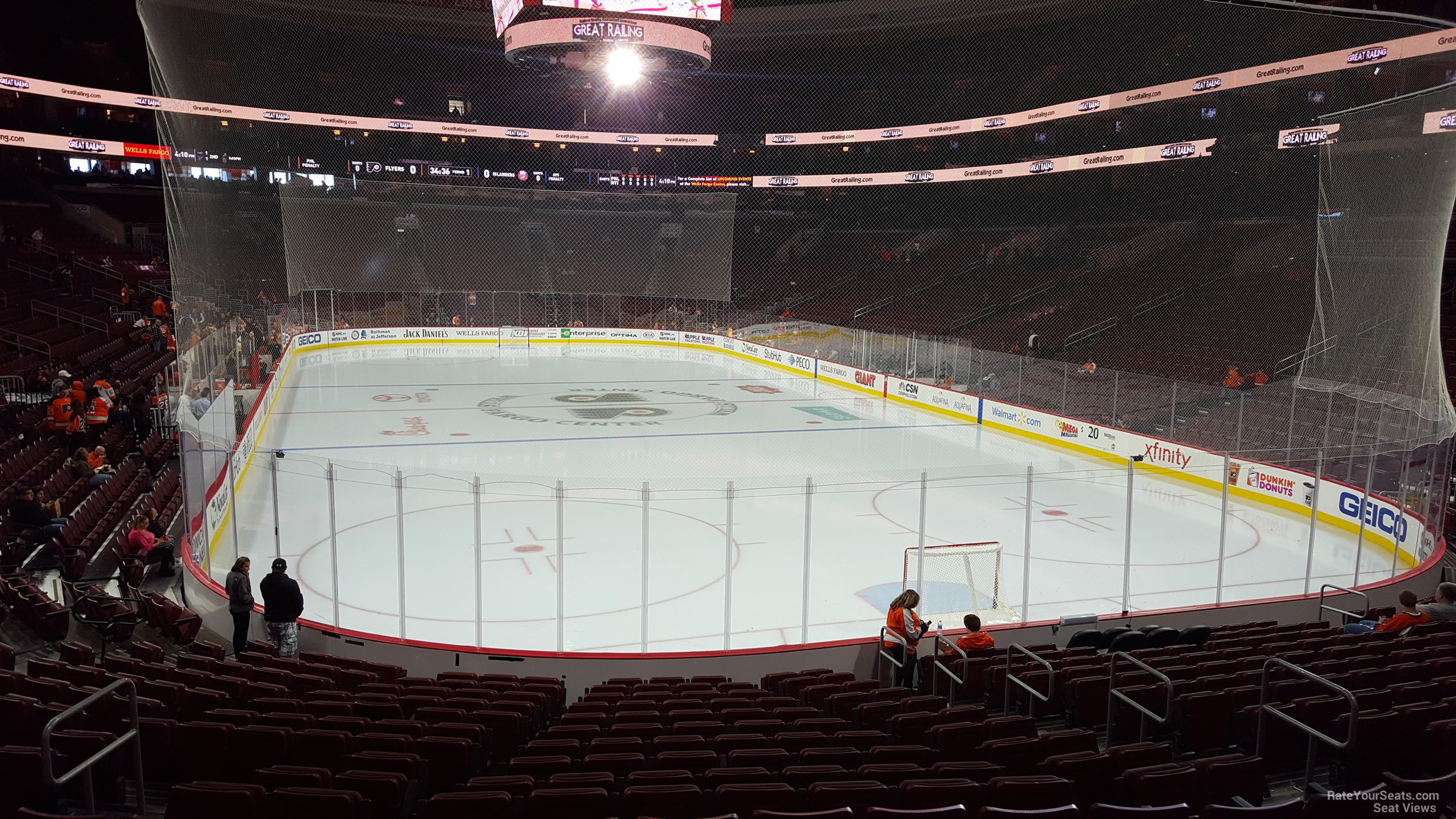 section 106, row 17 seat view  for hockey - wells fargo center