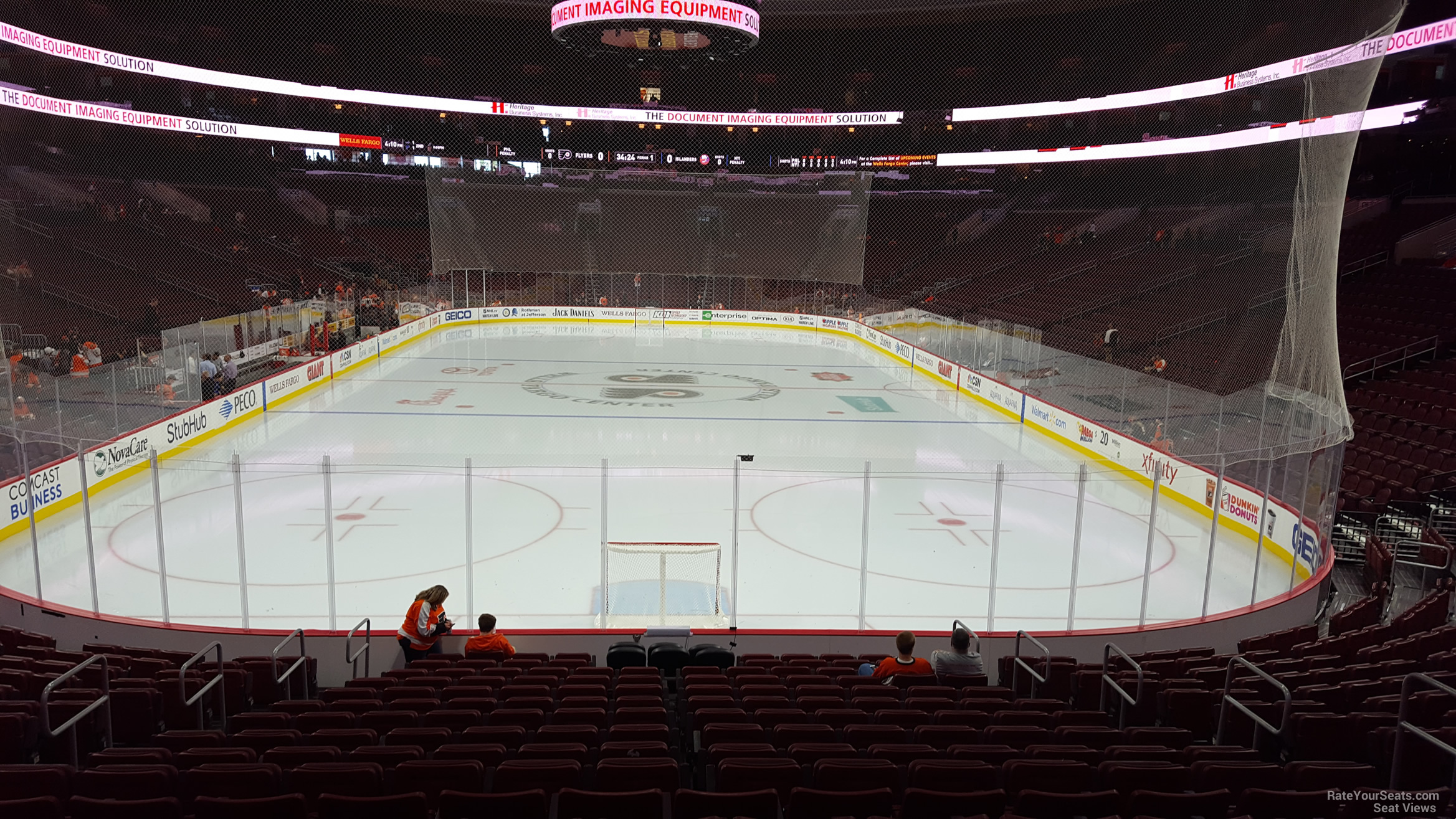 section 107, row 17 seat view  for hockey - wells fargo center