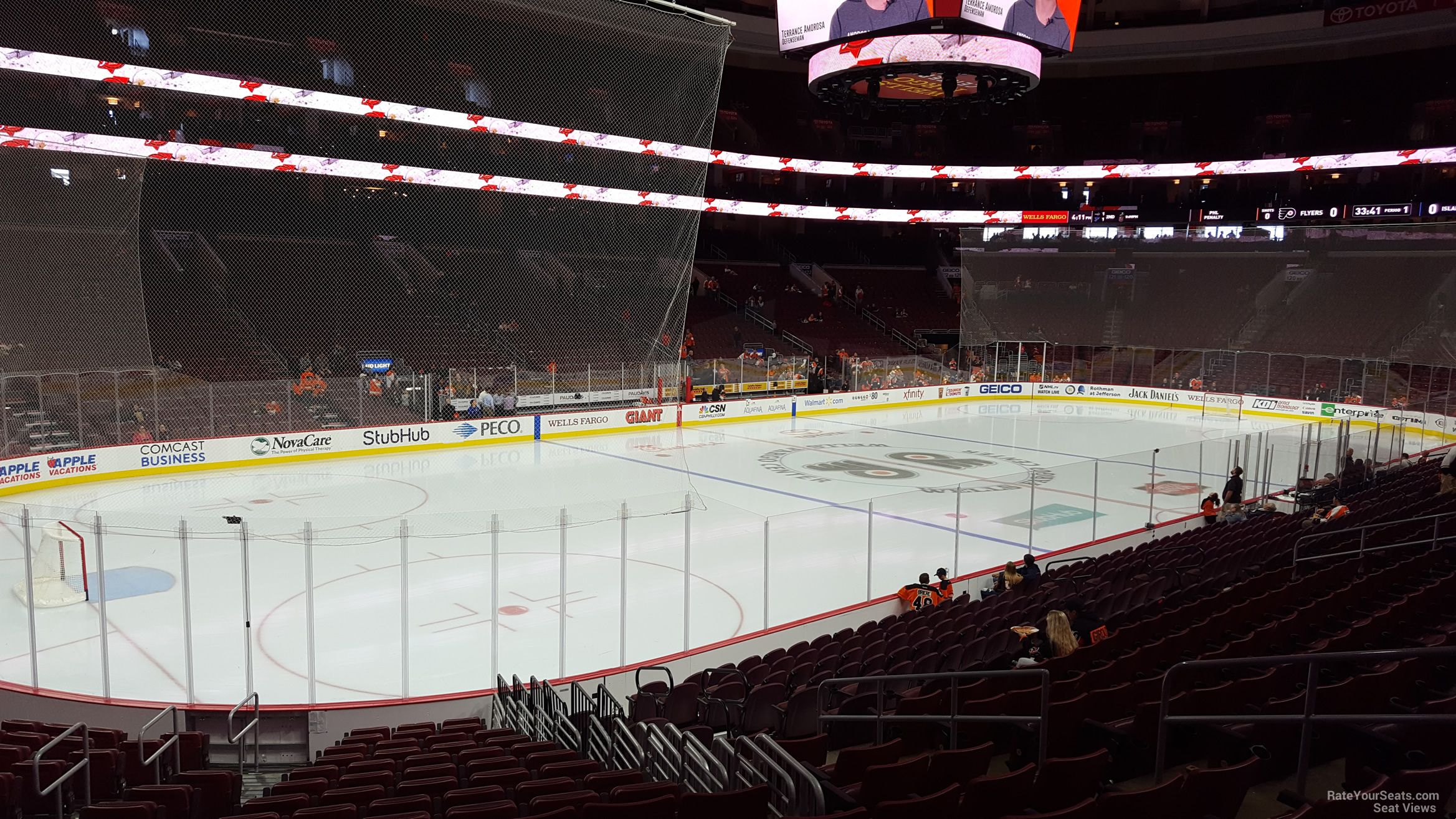 section 110, row 17 seat view  for hockey - wells fargo center