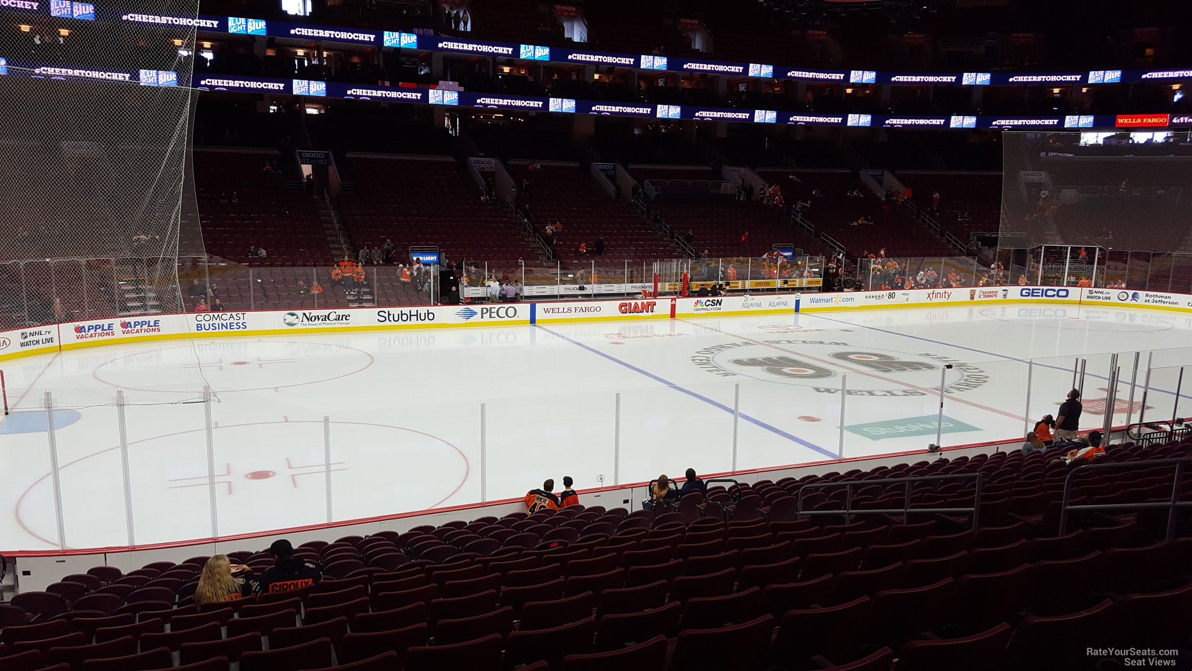 section 111, row 17 seat view  for hockey - wells fargo center