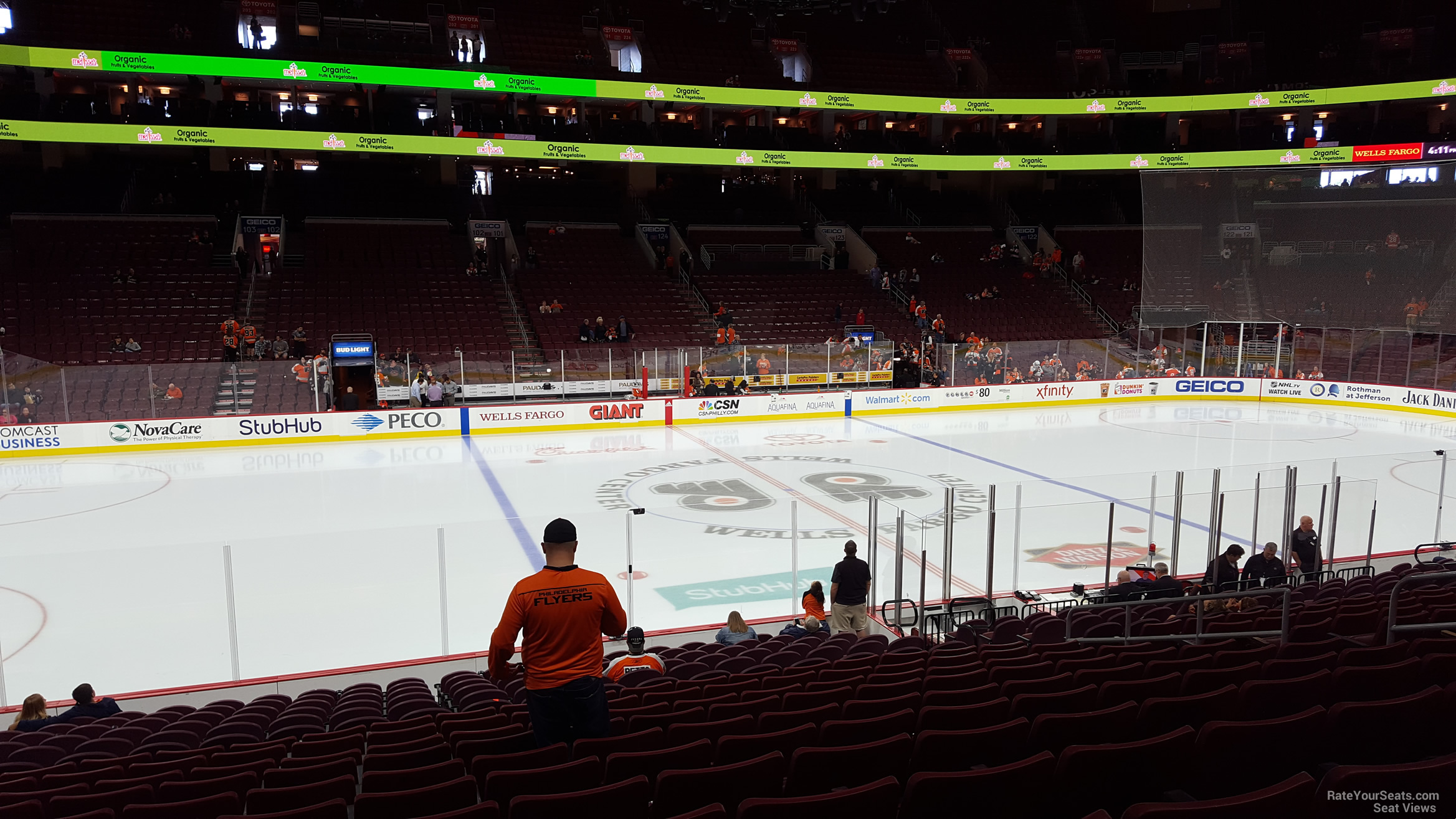 section 112, row 17 seat view  for hockey - wells fargo center