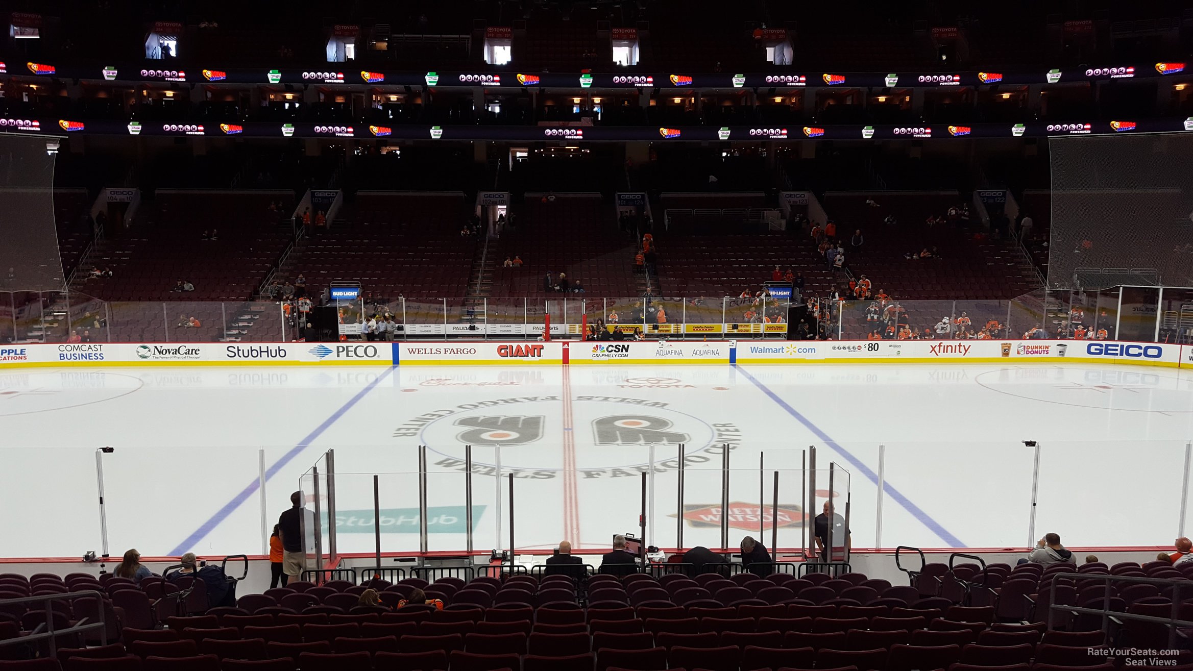 section 113, row 17 seat view  for hockey - wells fargo center