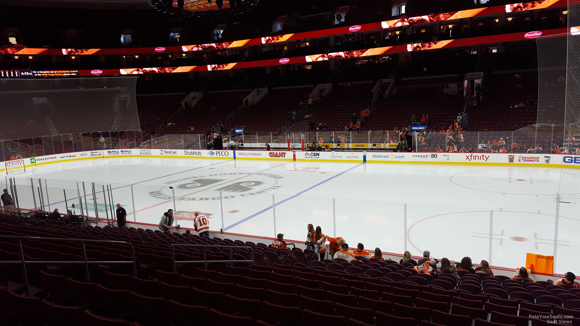 section 115, row 17 seat view  for hockey - wells fargo center
