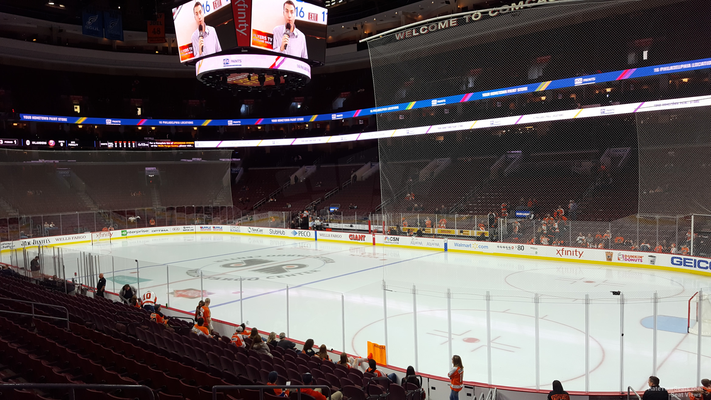 section 116, row 17 seat view  for hockey - wells fargo center