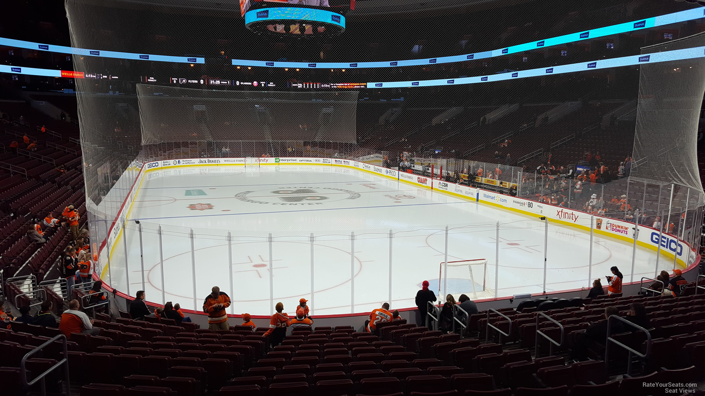 section 118, row 17 seat view  for hockey - wells fargo center