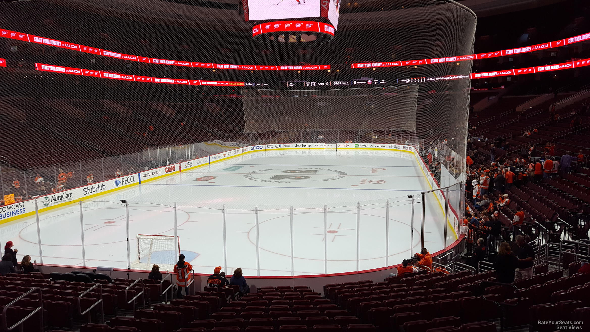 section 120, row 17 seat view  for hockey - wells fargo center