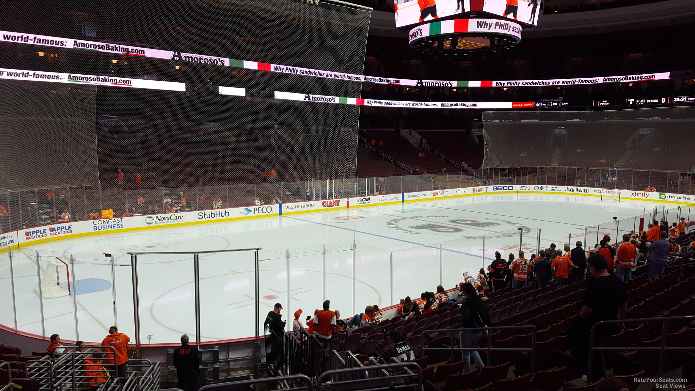 section 122, row 17 seat view  for hockey - wells fargo center