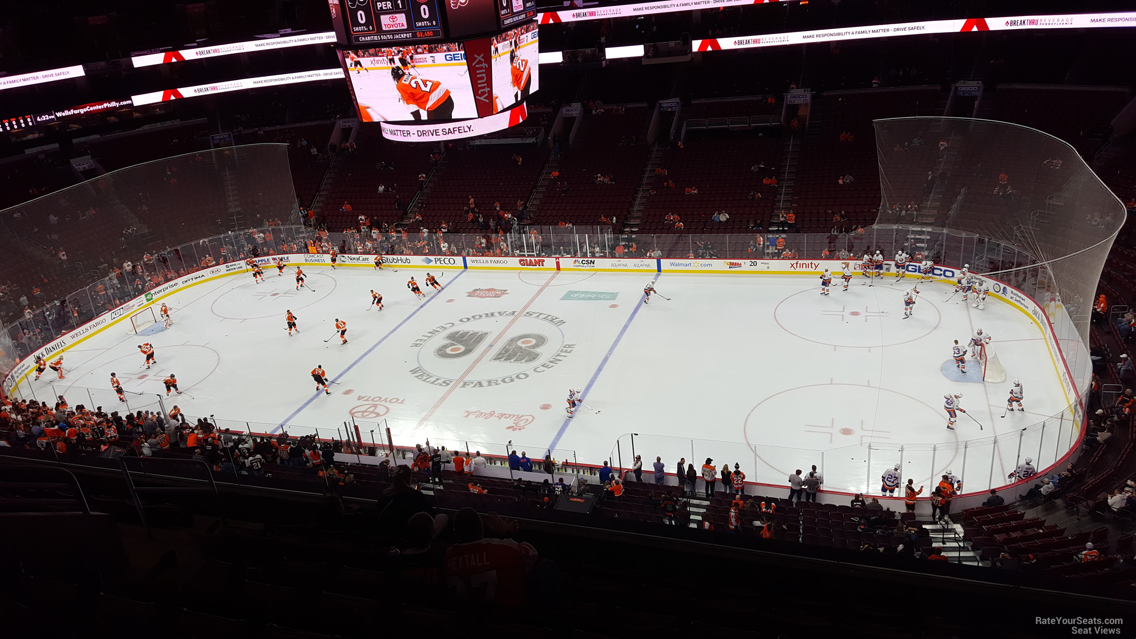 section 203, row 8 seat view  for hockey - wells fargo center