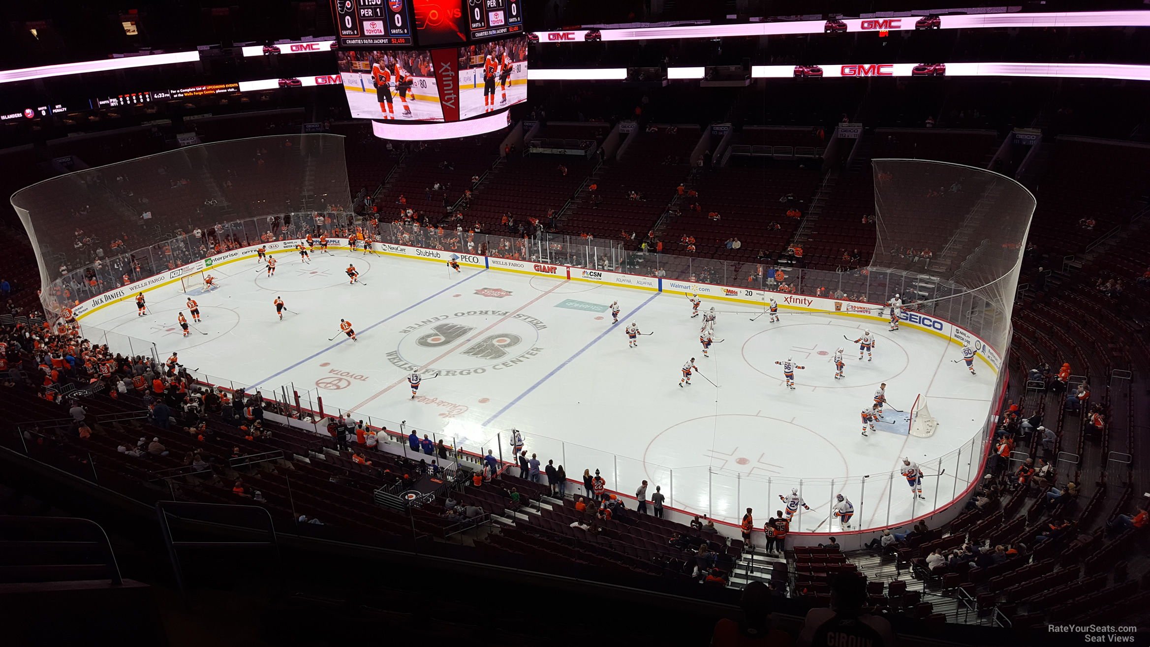 section 204, row 8 seat view  for hockey - wells fargo center