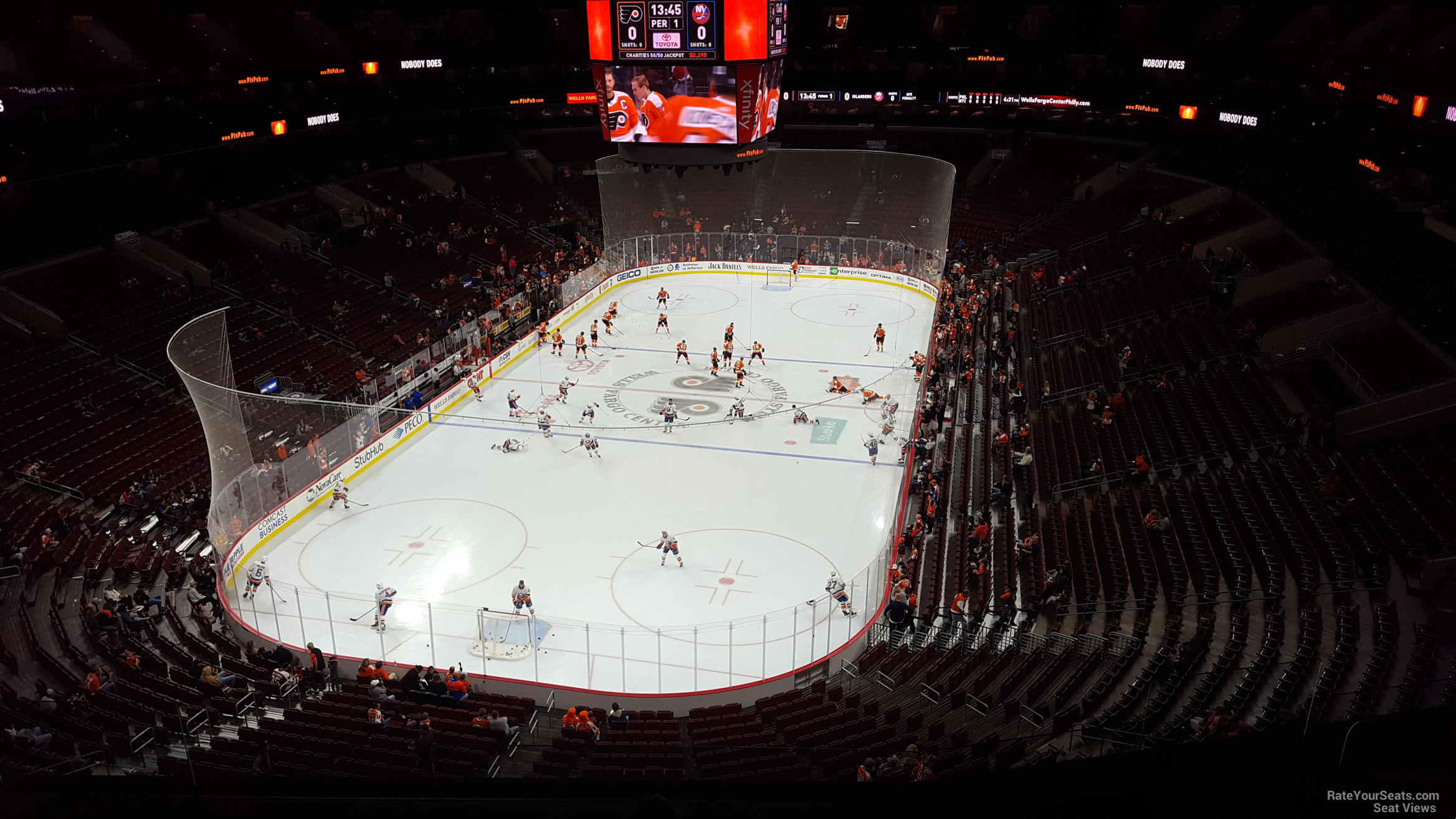 section 208, row 8 seat view  for hockey - wells fargo center