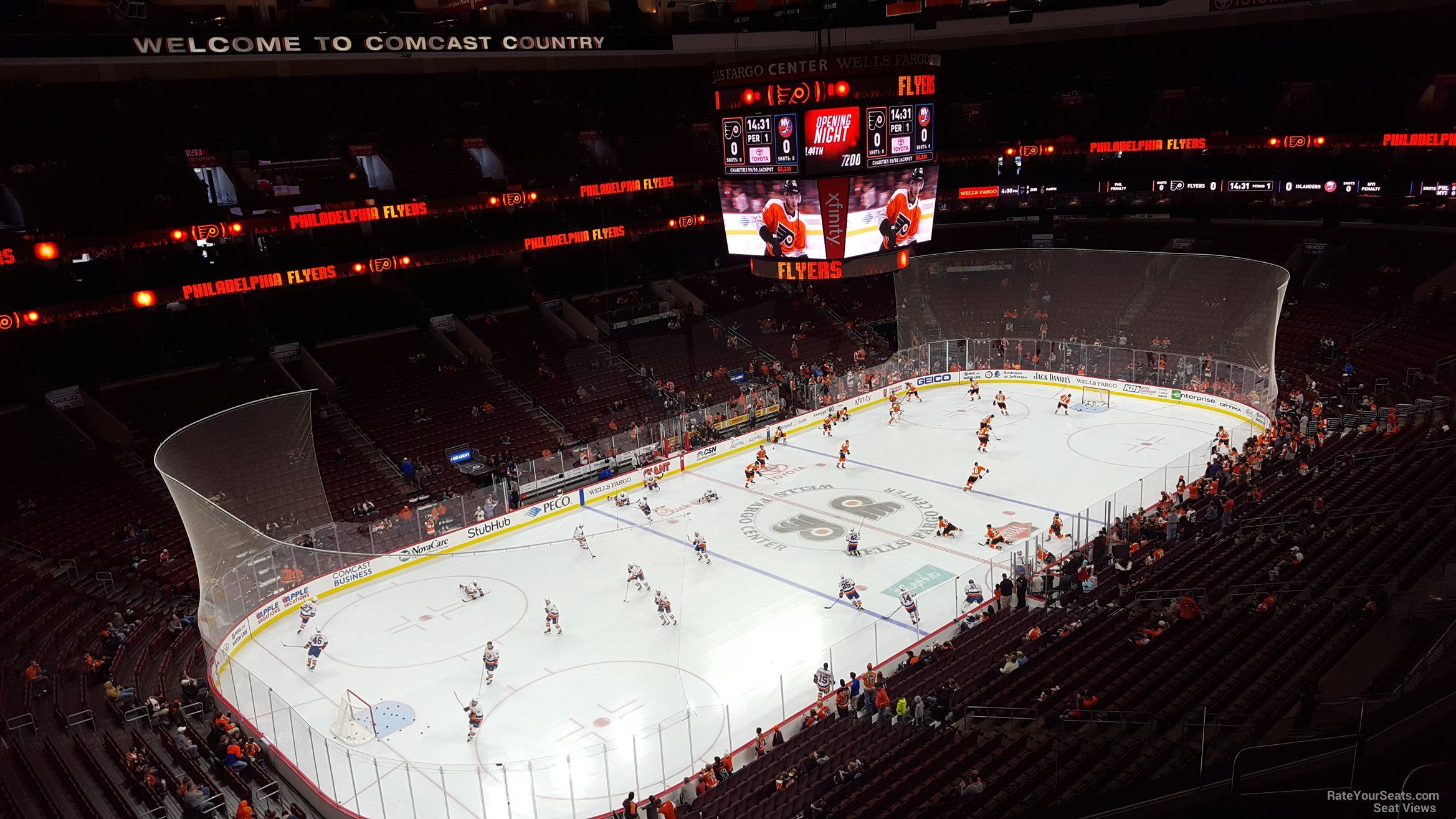 section 210, row 8 seat view  for hockey - wells fargo center