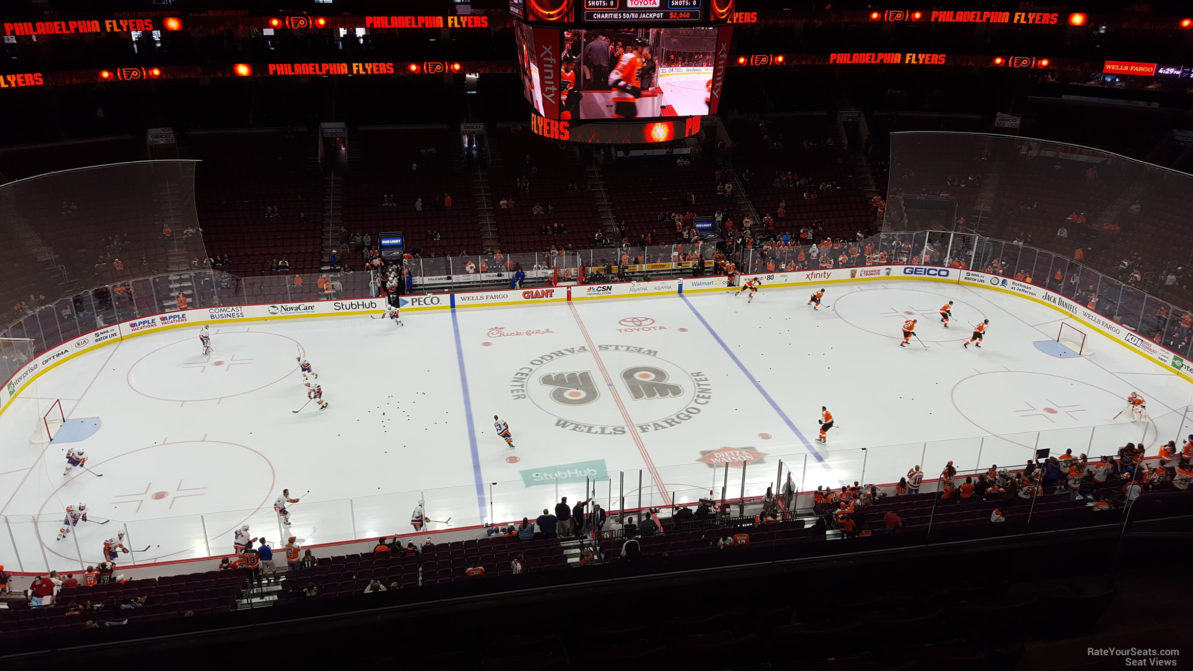 section 212, row 8 seat view  for hockey - wells fargo center