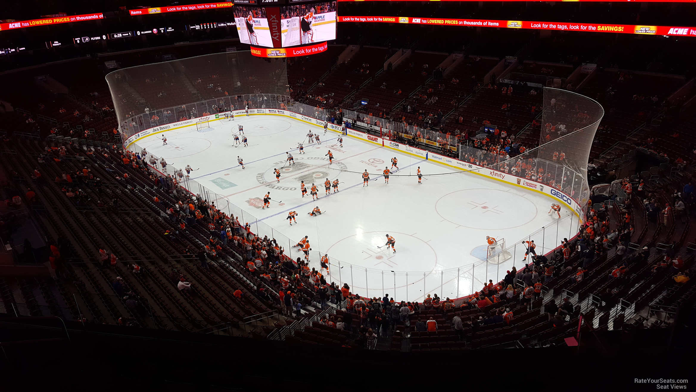 section 217a, row 8 seat view  for hockey - wells fargo center