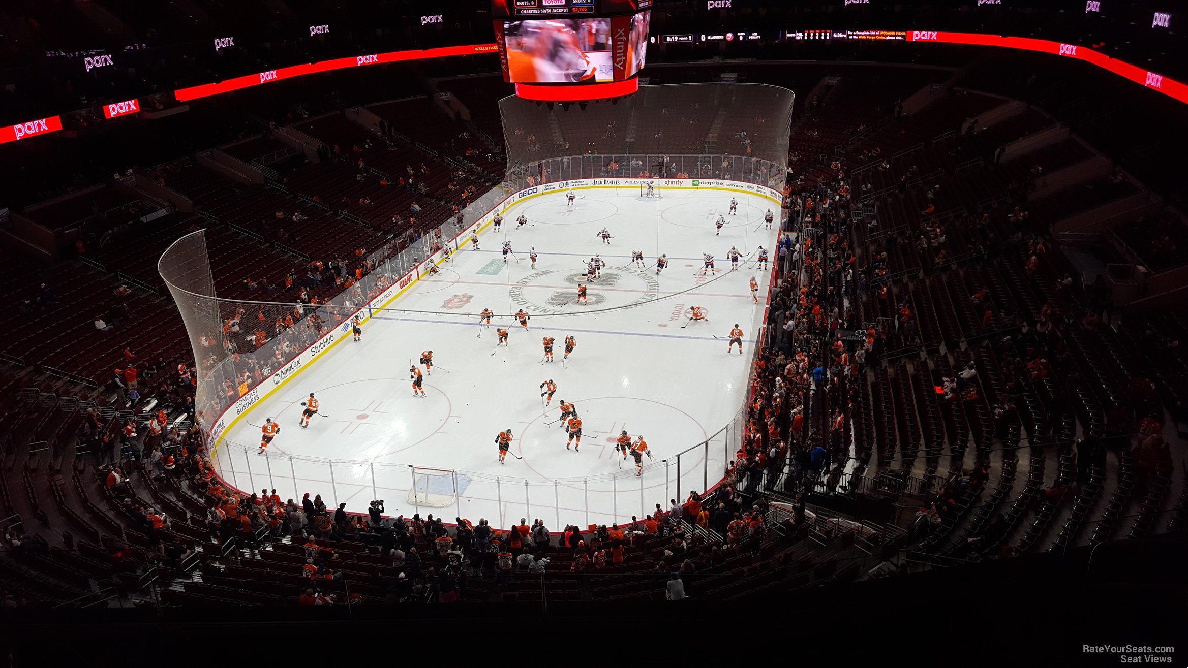 section 220, row 8 seat view  for hockey - wells fargo center